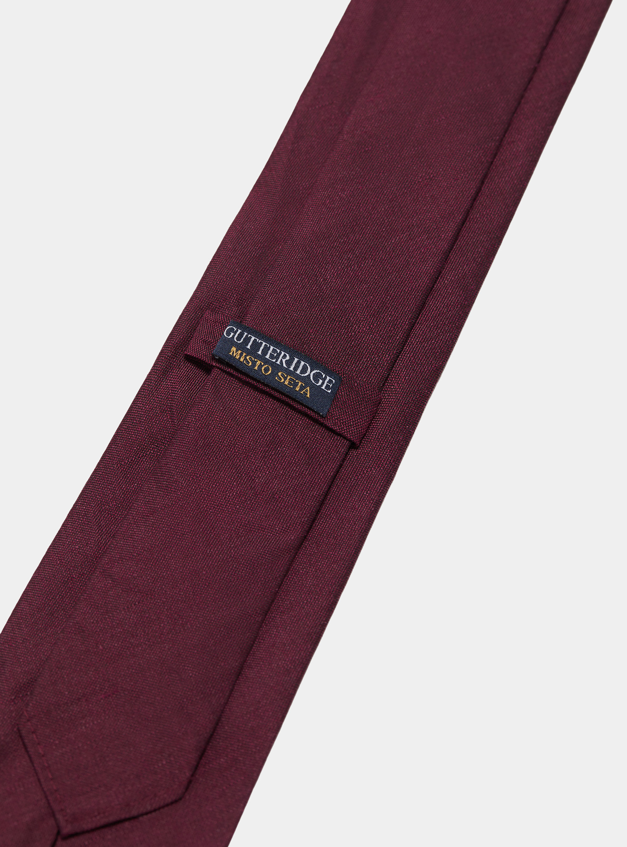 Cravatta in seta e lino, BORDEAUX