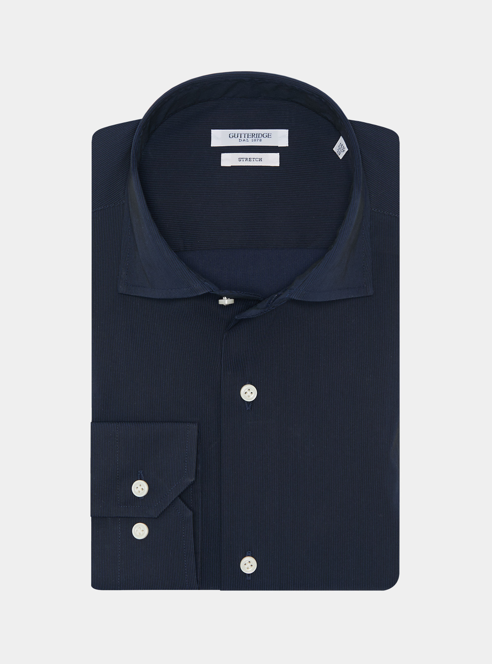 Stretch piqu&eacute; shirt, NAVY BLUE