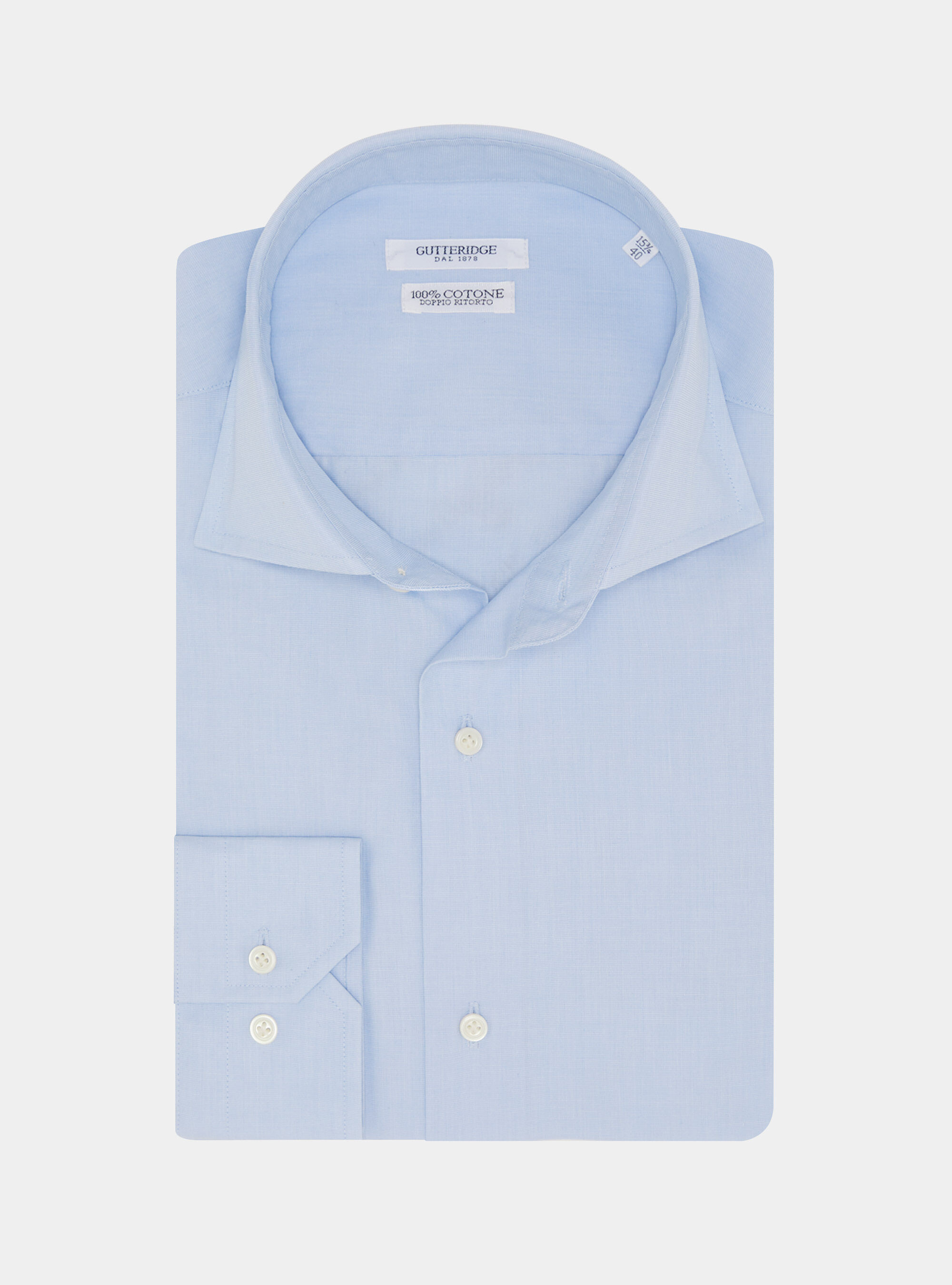 Cotton shirt fil a fil, LIGHT BLUE
