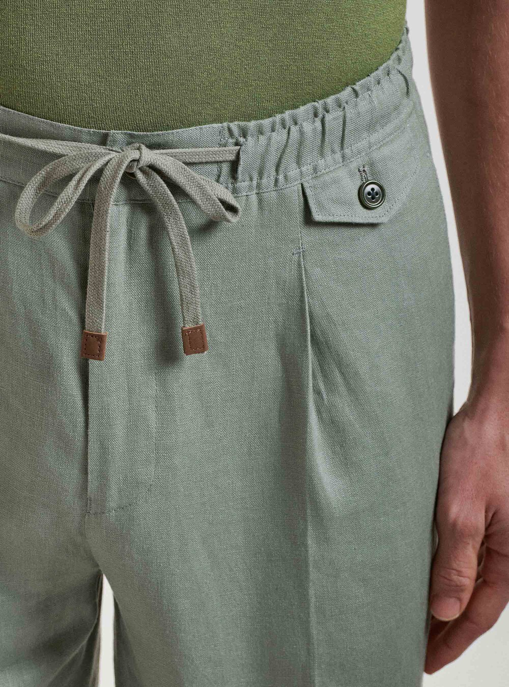 Plain-coloured shorts in pure linen | GutteridgeUS | Shorts Uomo