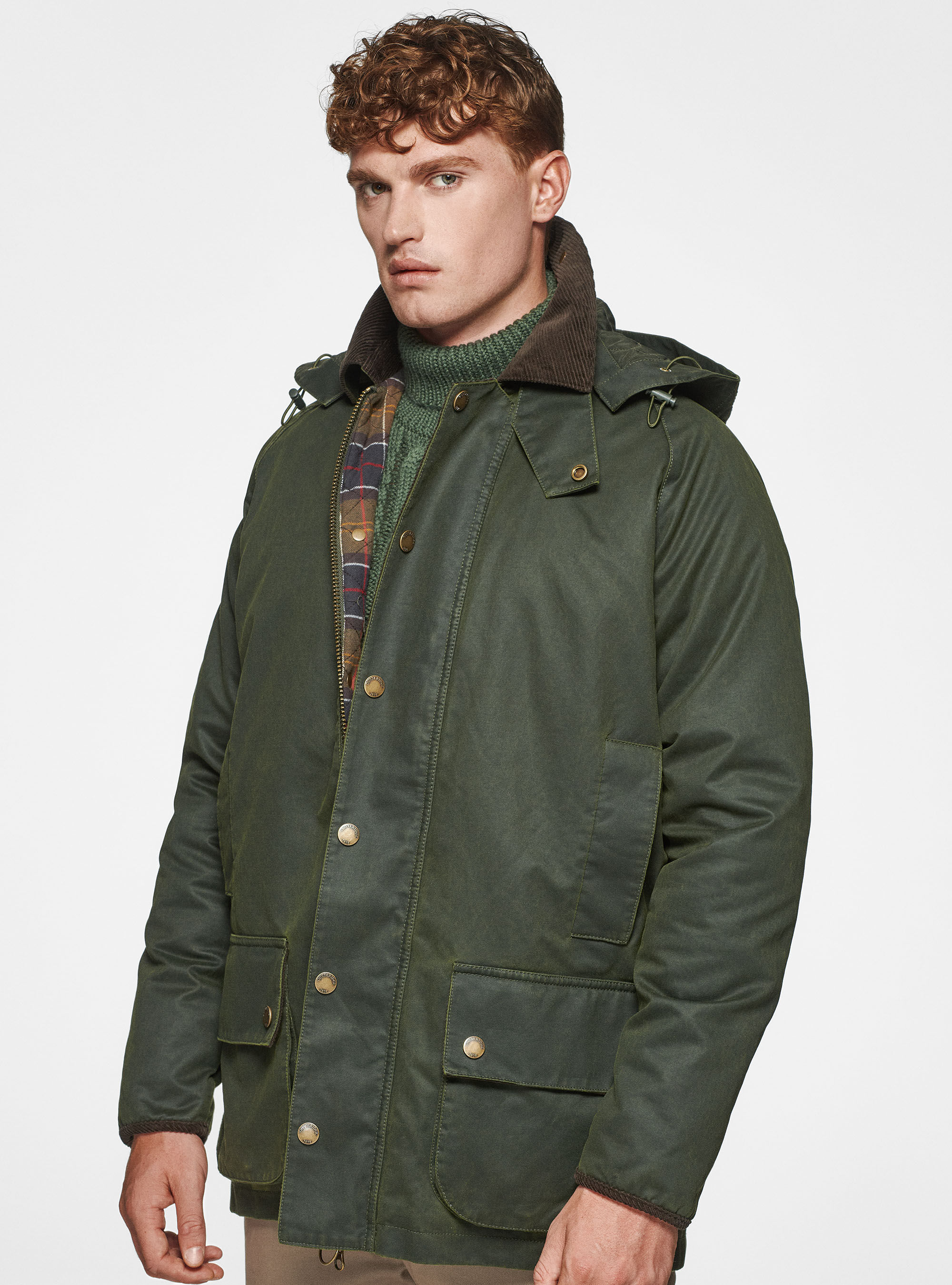 Veste ciree en coton melange Gutteridge Homme