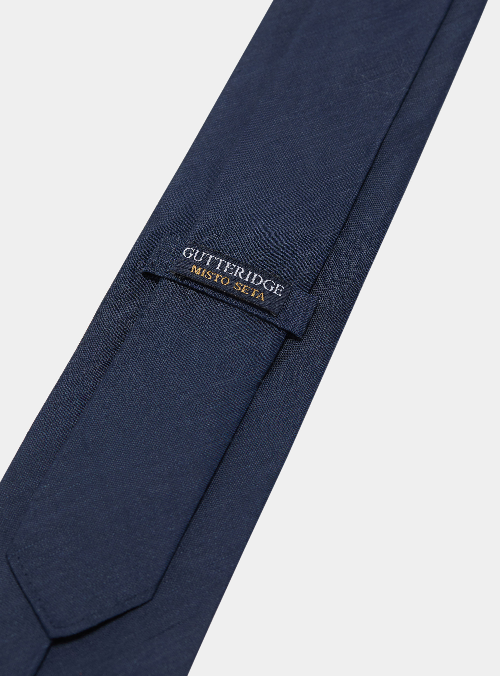 Cravatta in seta e lino, BLU NAVY