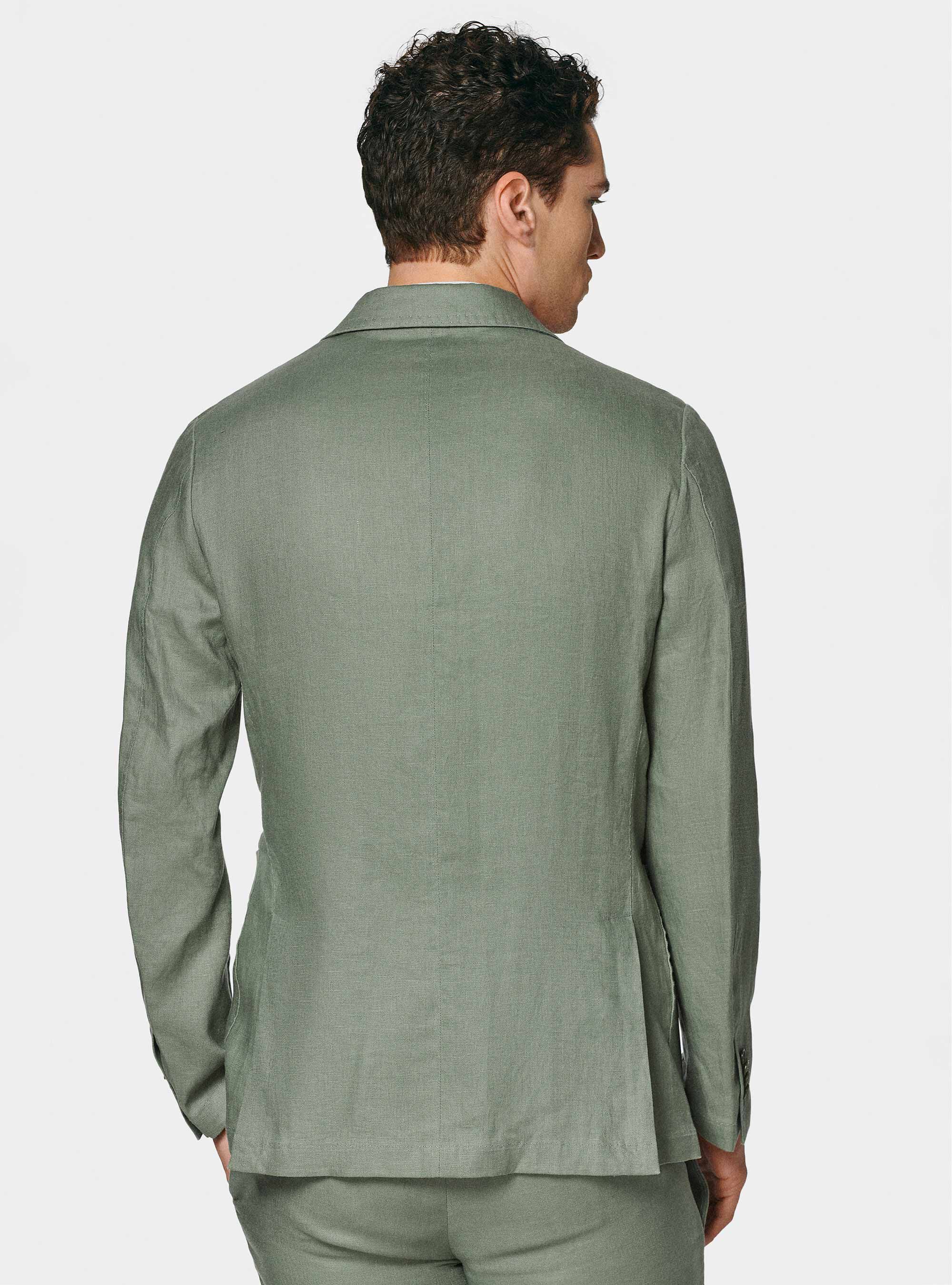 Giacca abito in puro lino, SALVIA 0602C