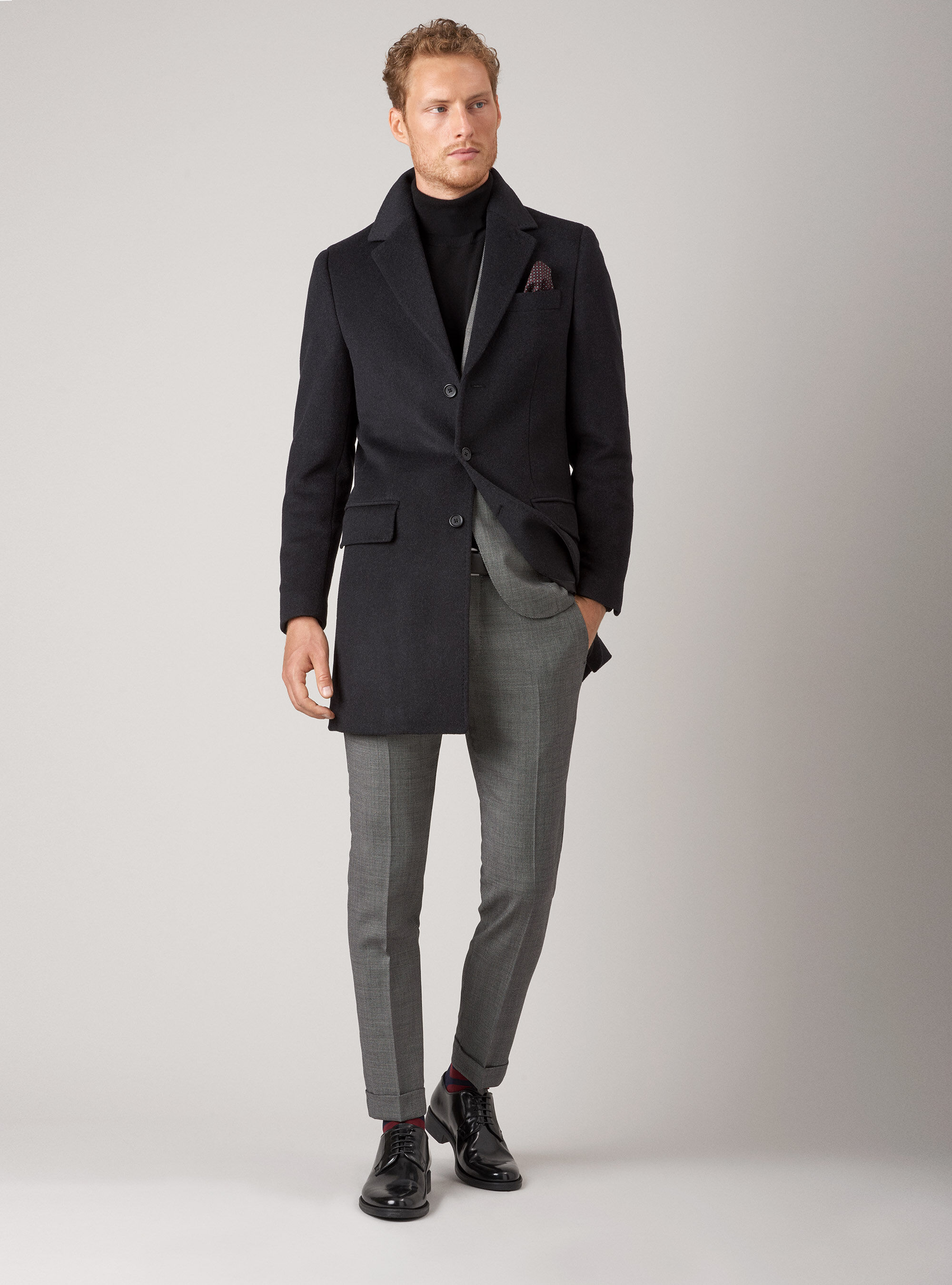 Partridge eye jacket in pure wool