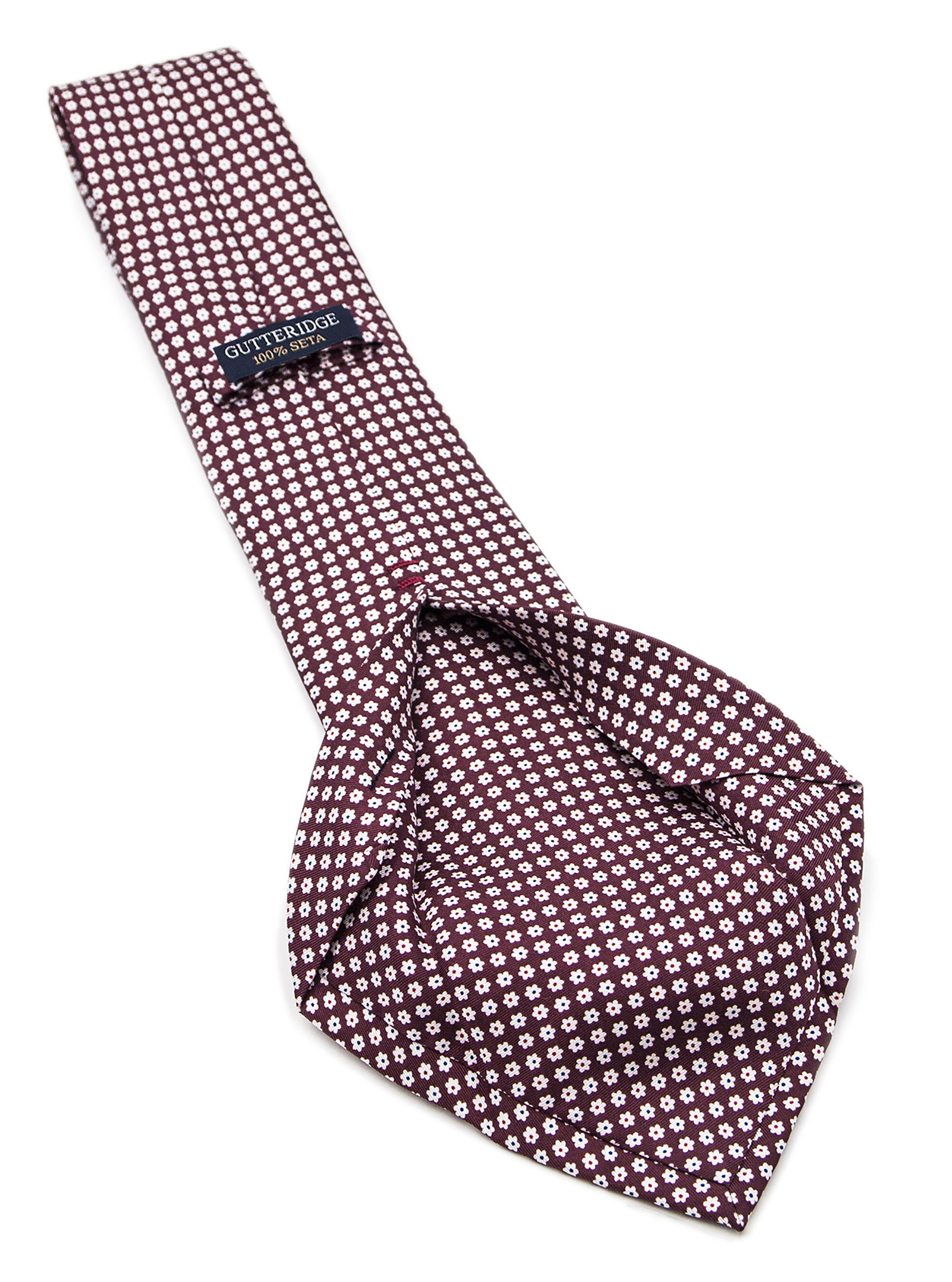 Cravatta stampata fantasia, BORDEAUX/BLUE BU8