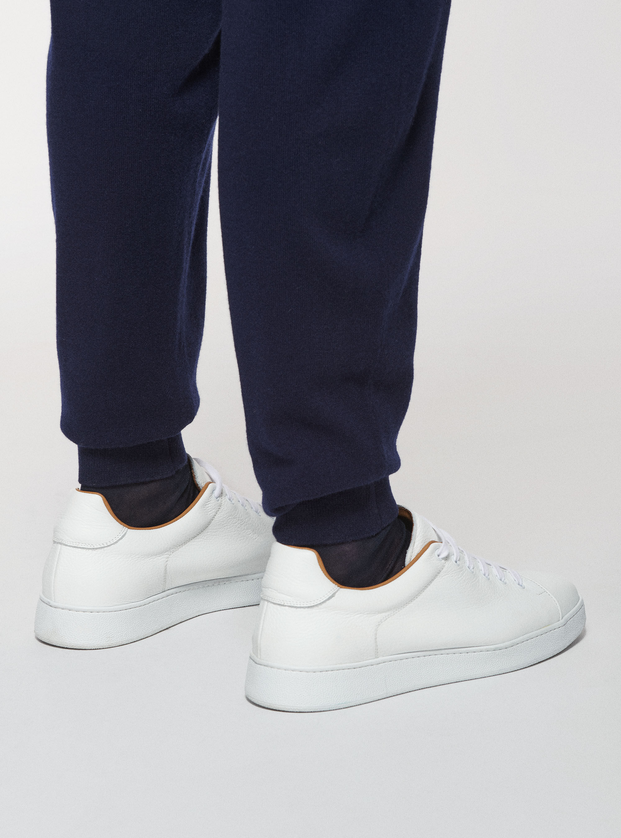 Navy cashmere joggers deals
