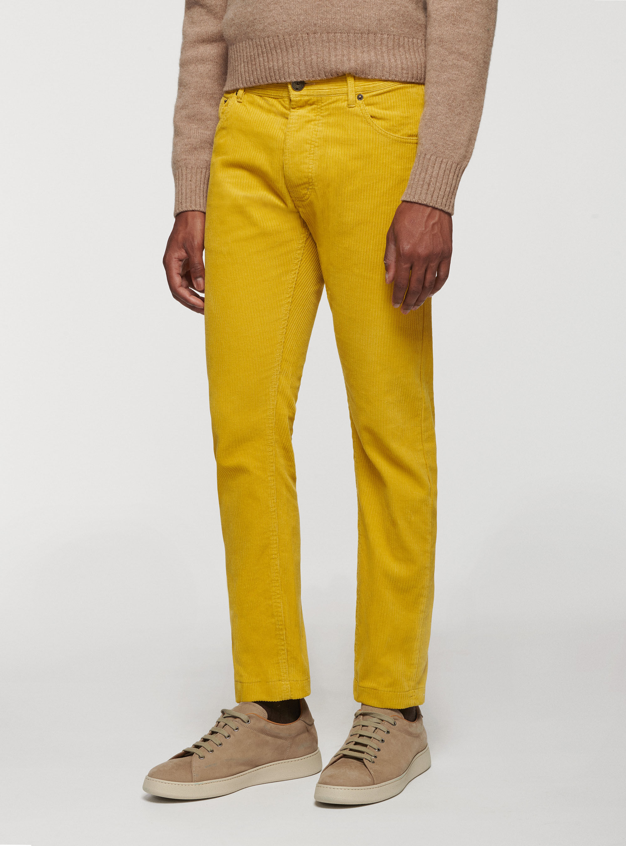 Pantaloni cinque tasche in velluto