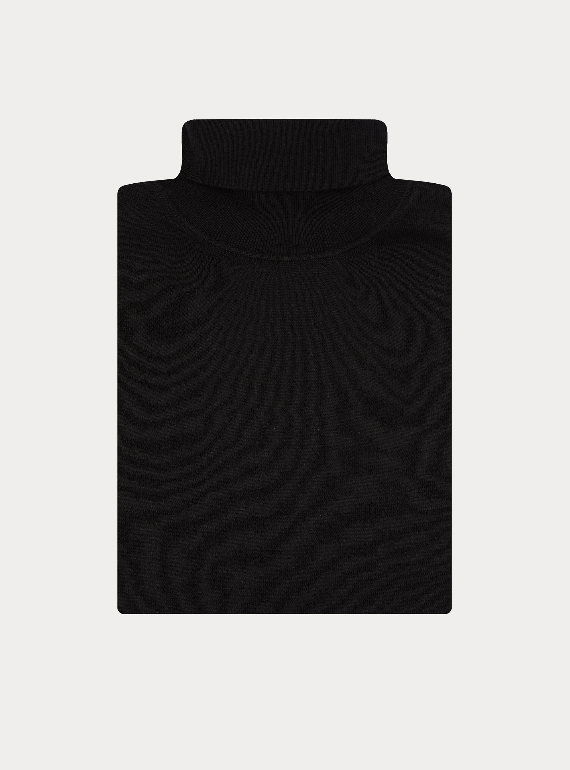 Dolcevita in cotone e cashmere, NERO