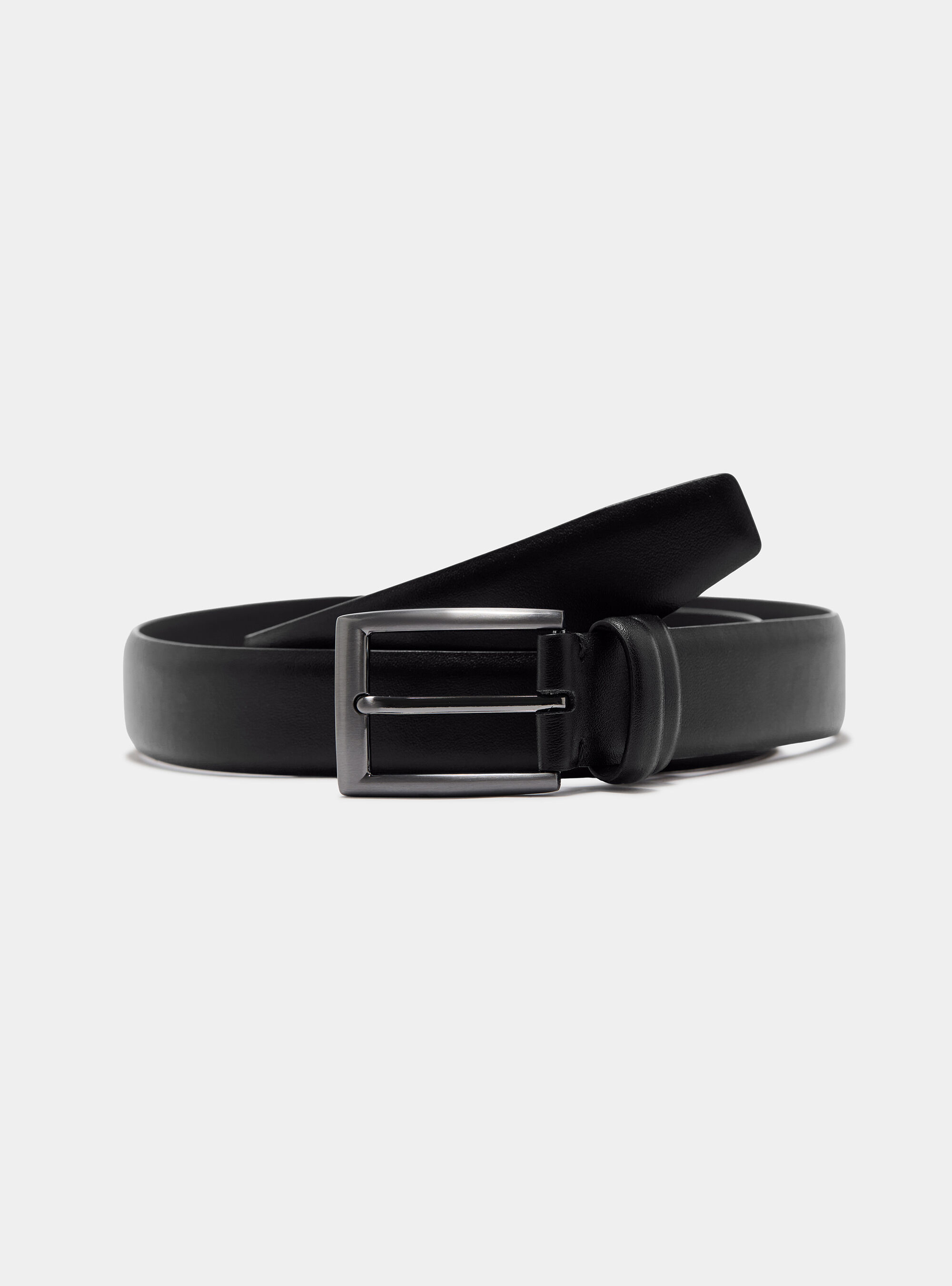 Leather belt, BLACK
