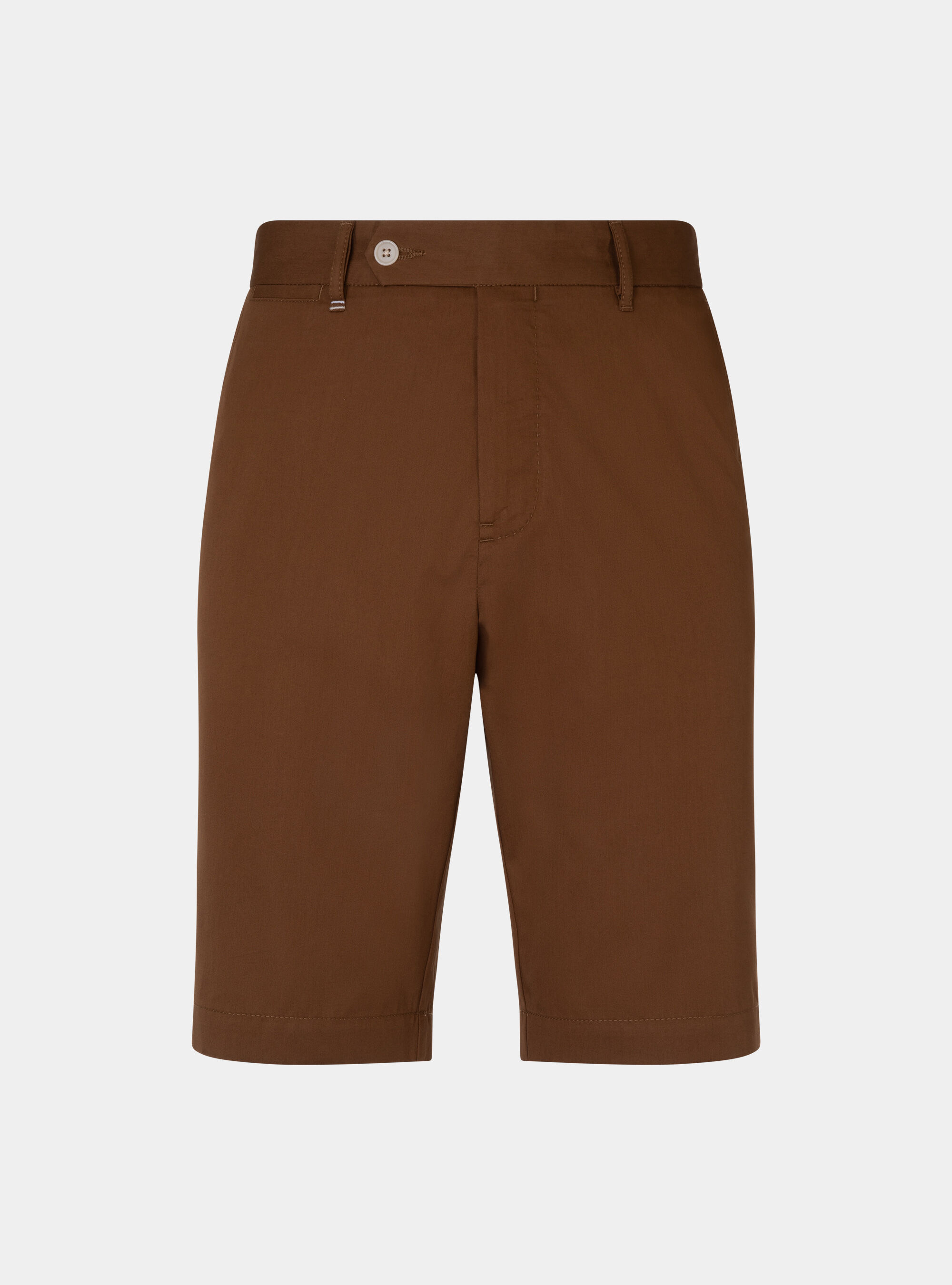 Bermuda in twill di cotone leggero, TABACCO