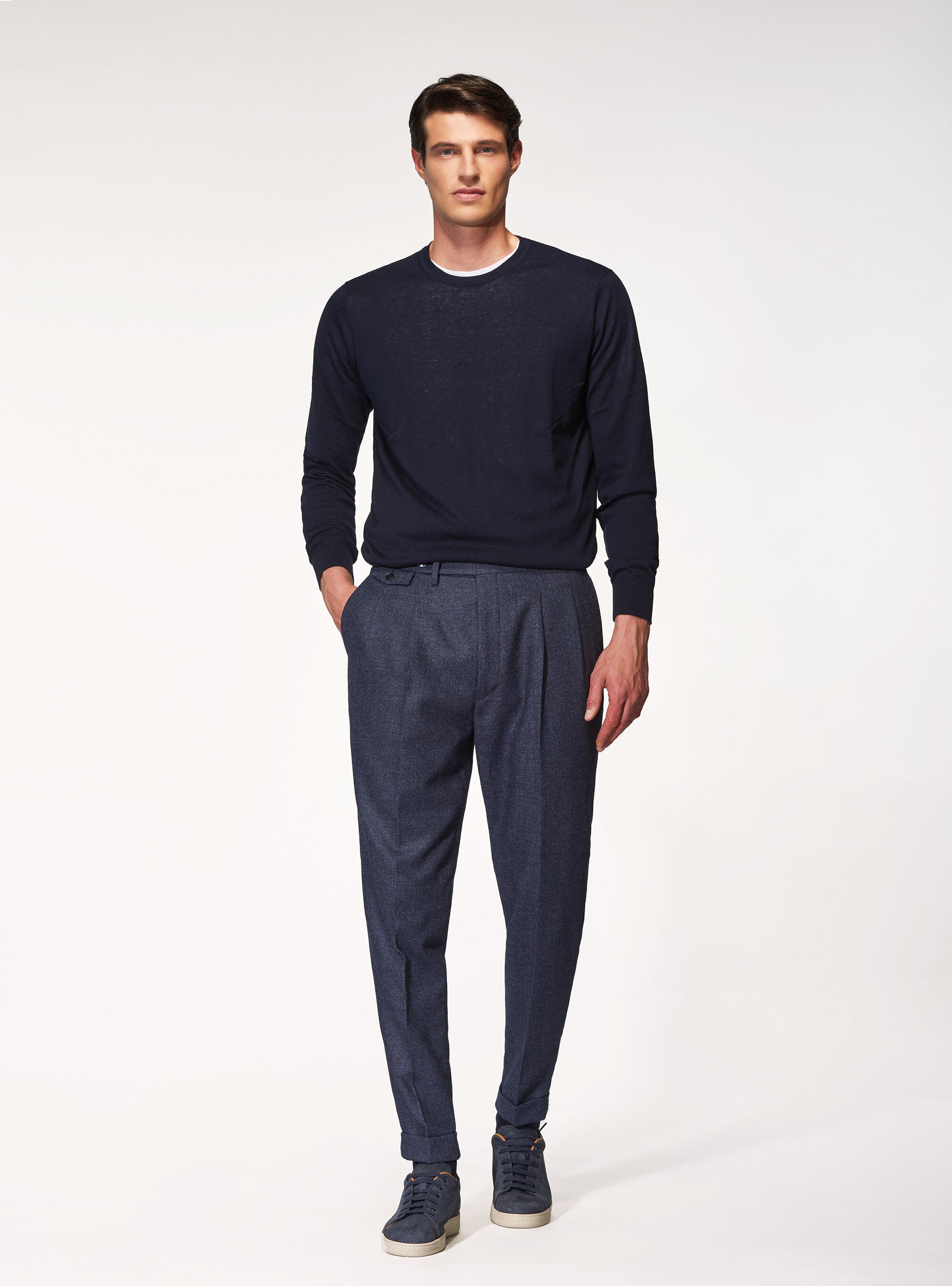 Men's dress crew neck sweater hot sale