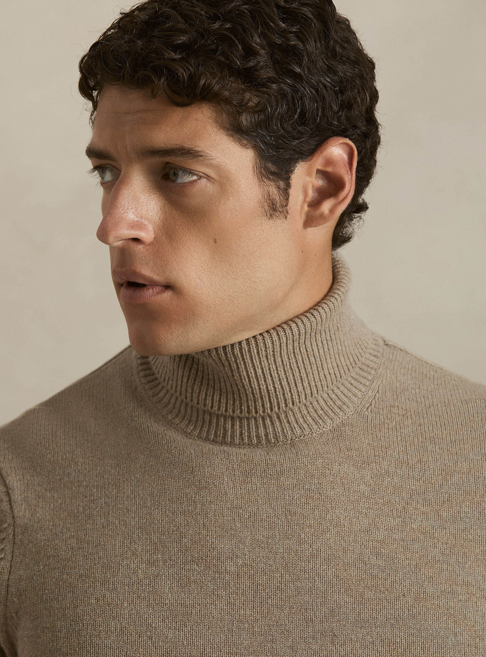 Punto de cuello alto en lana merino, FANGO 0555C