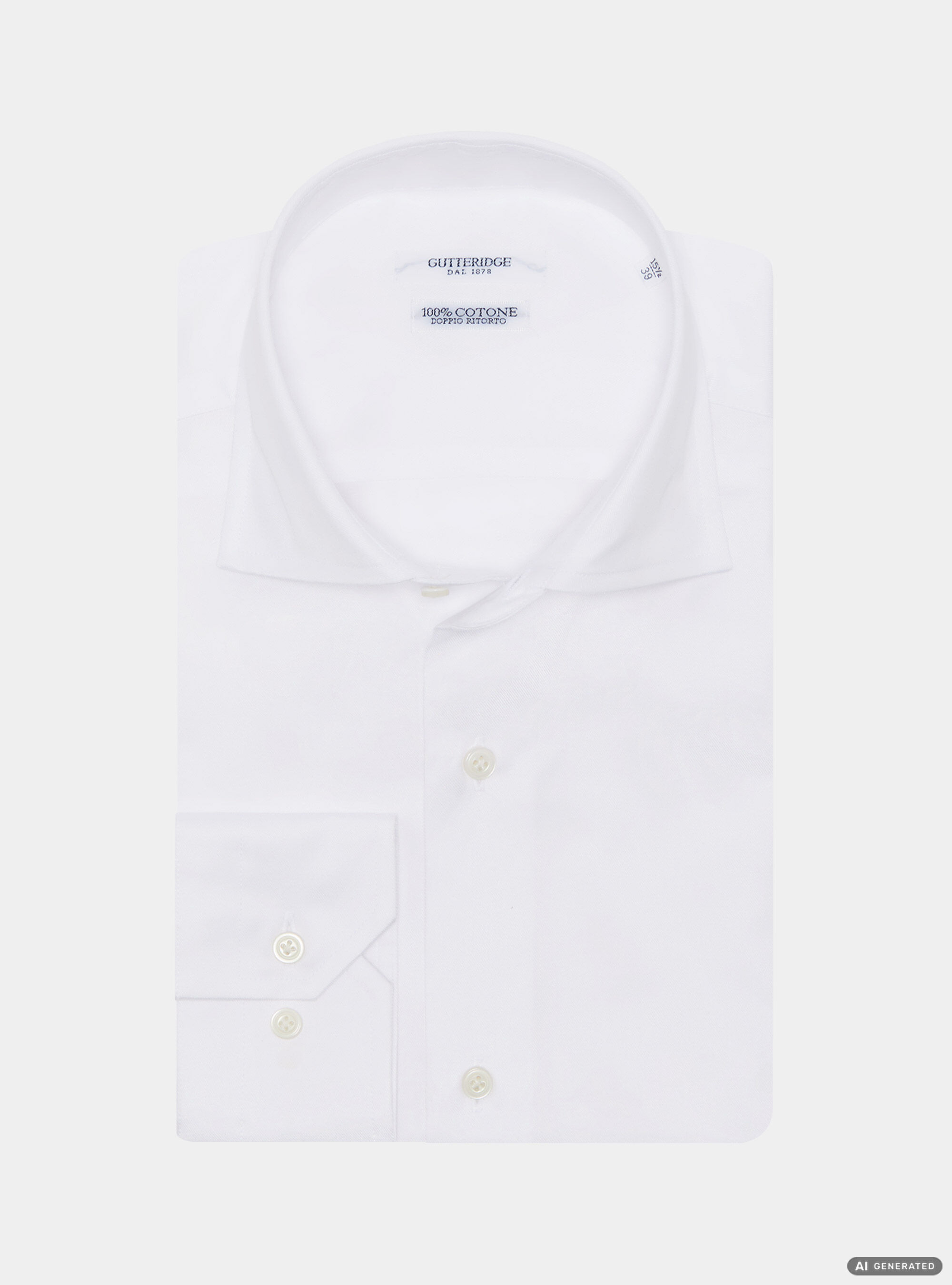 Camisa de sarga de algod&oacute;n, BLANCO