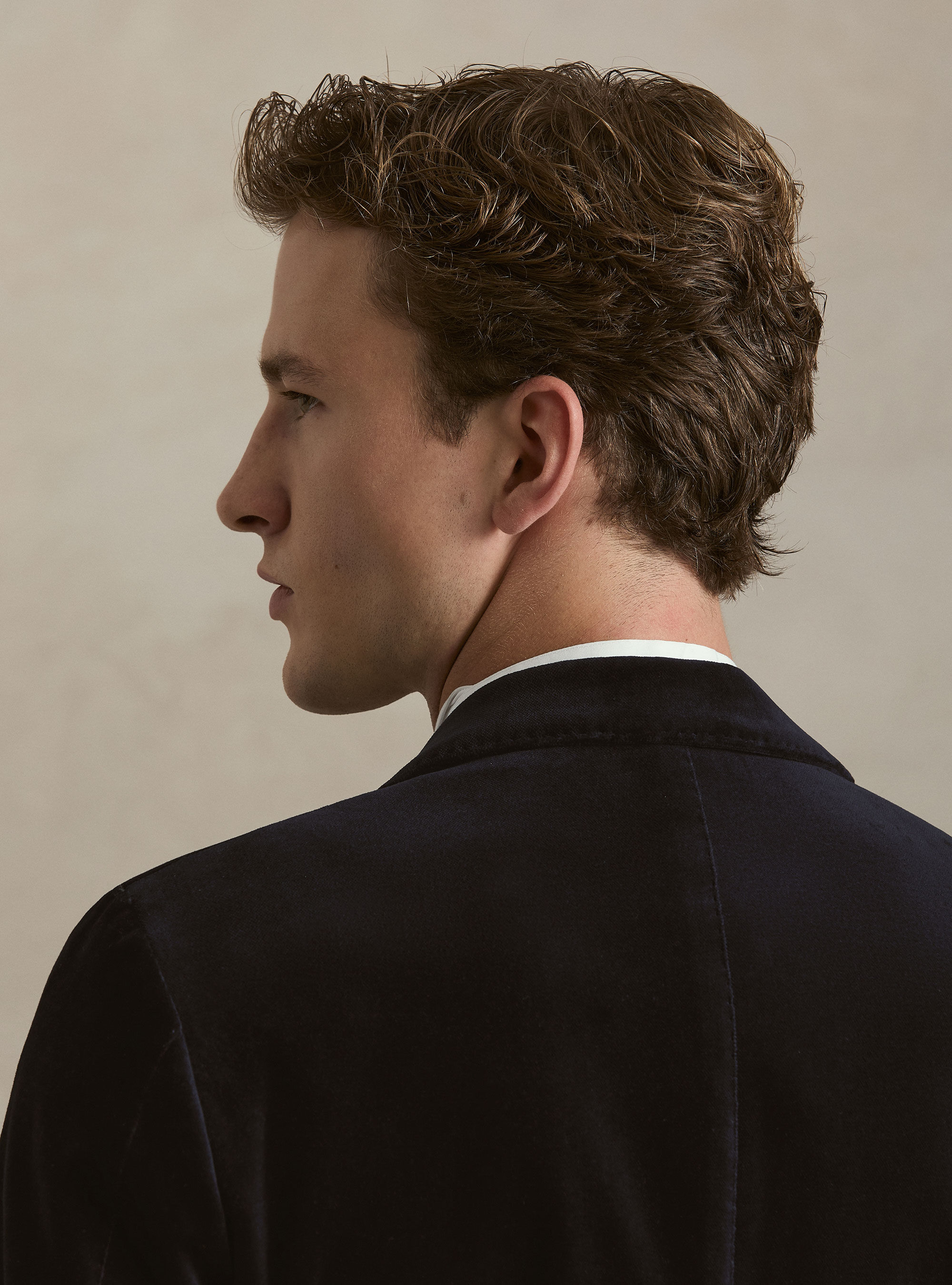 Giacca smoking per abito in velluto liscio, BLU NAVY