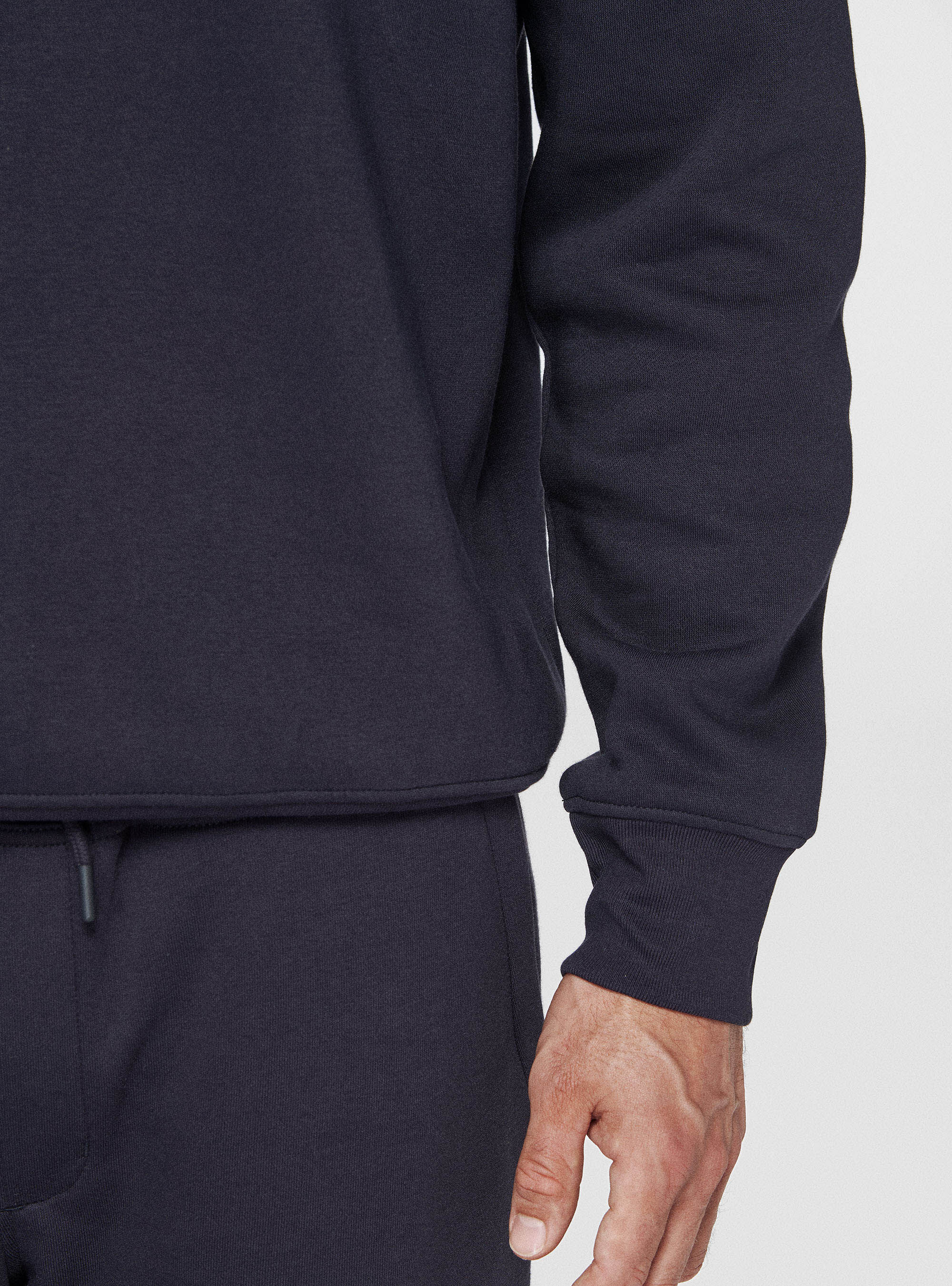 Crew-neck sweatshirt with embroidery, NAVY BLUE