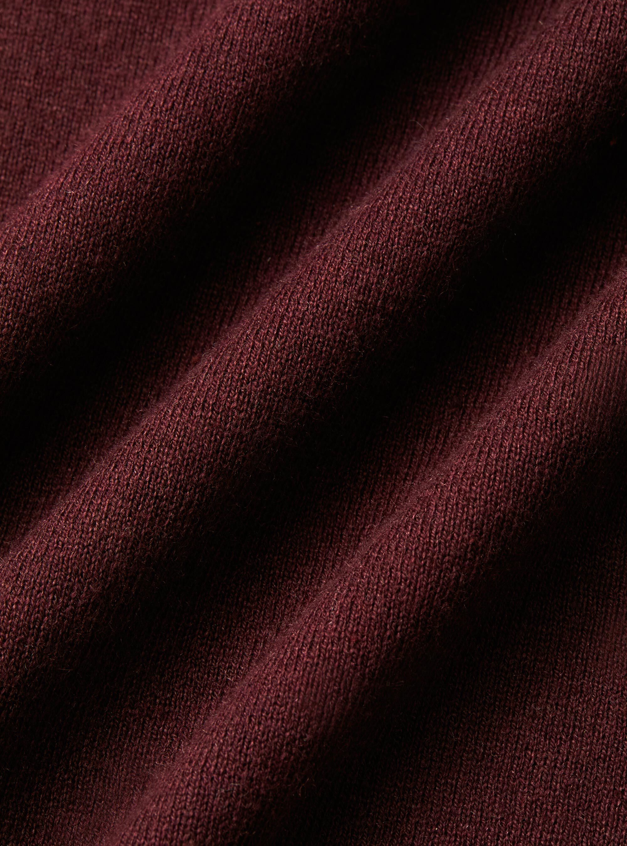 Maglia girocollo in cotone seta e cashmere, BORDEAUX