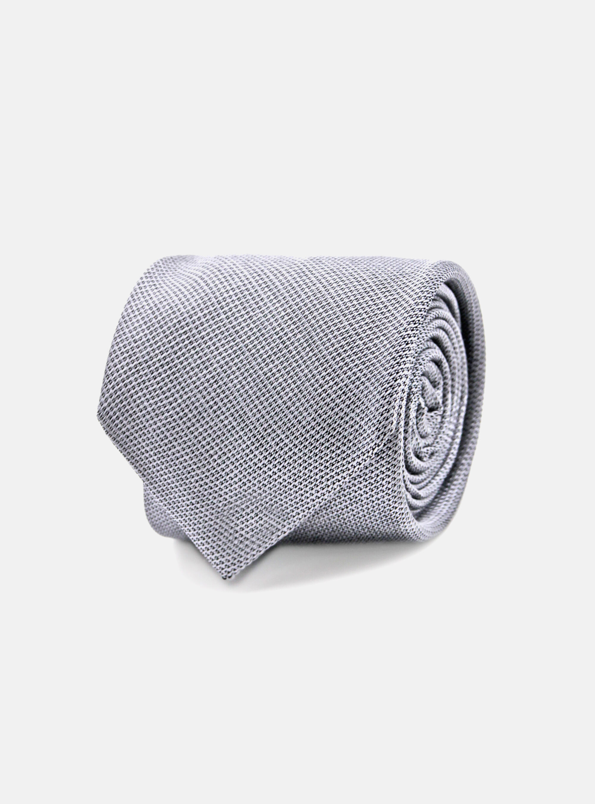 CEREMONY SILK JACQUARD SILK  TIE 5 FOLDS, GREY