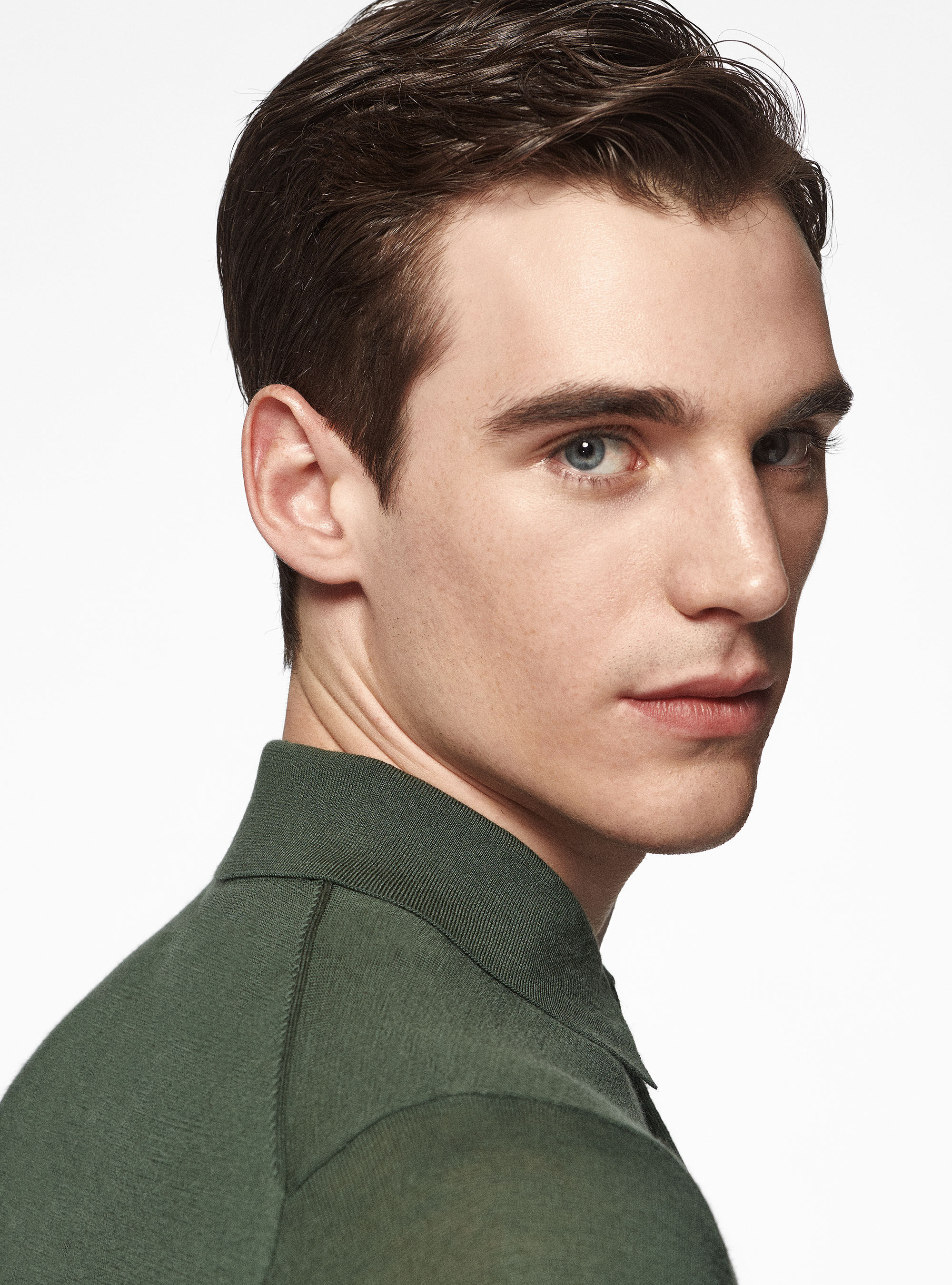 Camicia in maglia in pura lana merino extrafine, MILITARE 0609C