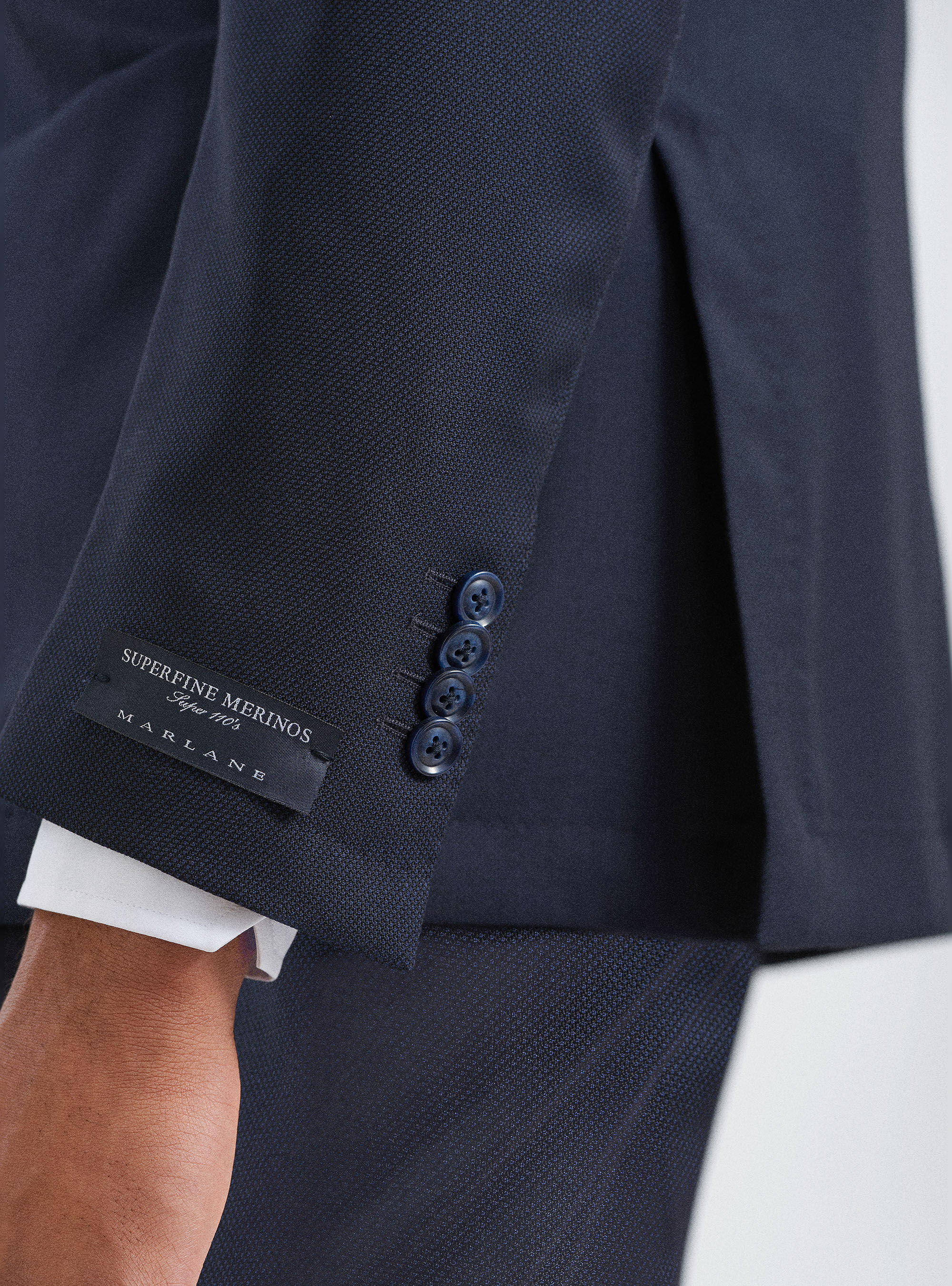 Anzugsjacke aus superfeiner 110er Rebhuhnaugenwolle, NAVY 0218C