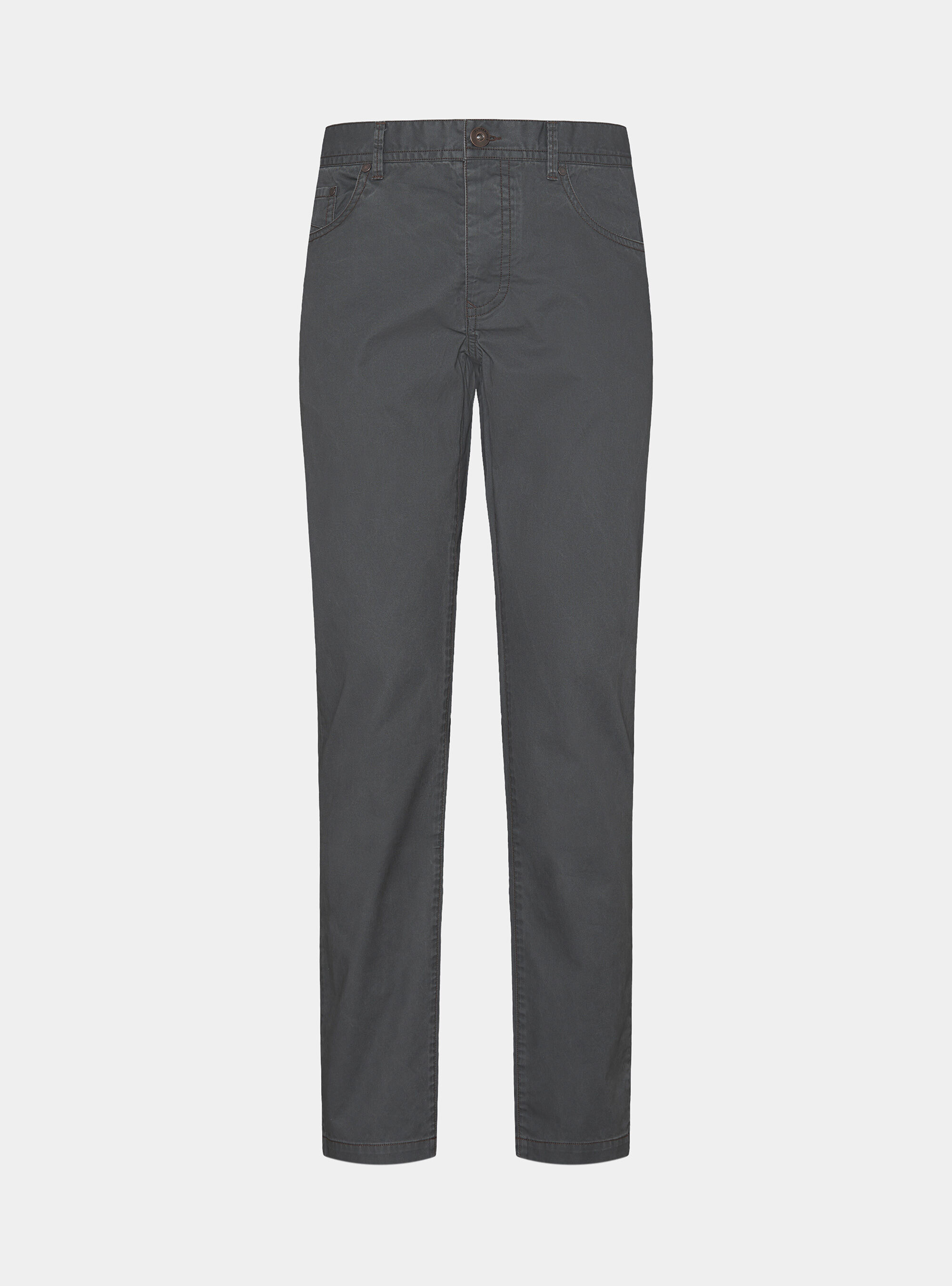 Pantaloni slim fit in cotone lavato, GRIGIO CHIARO