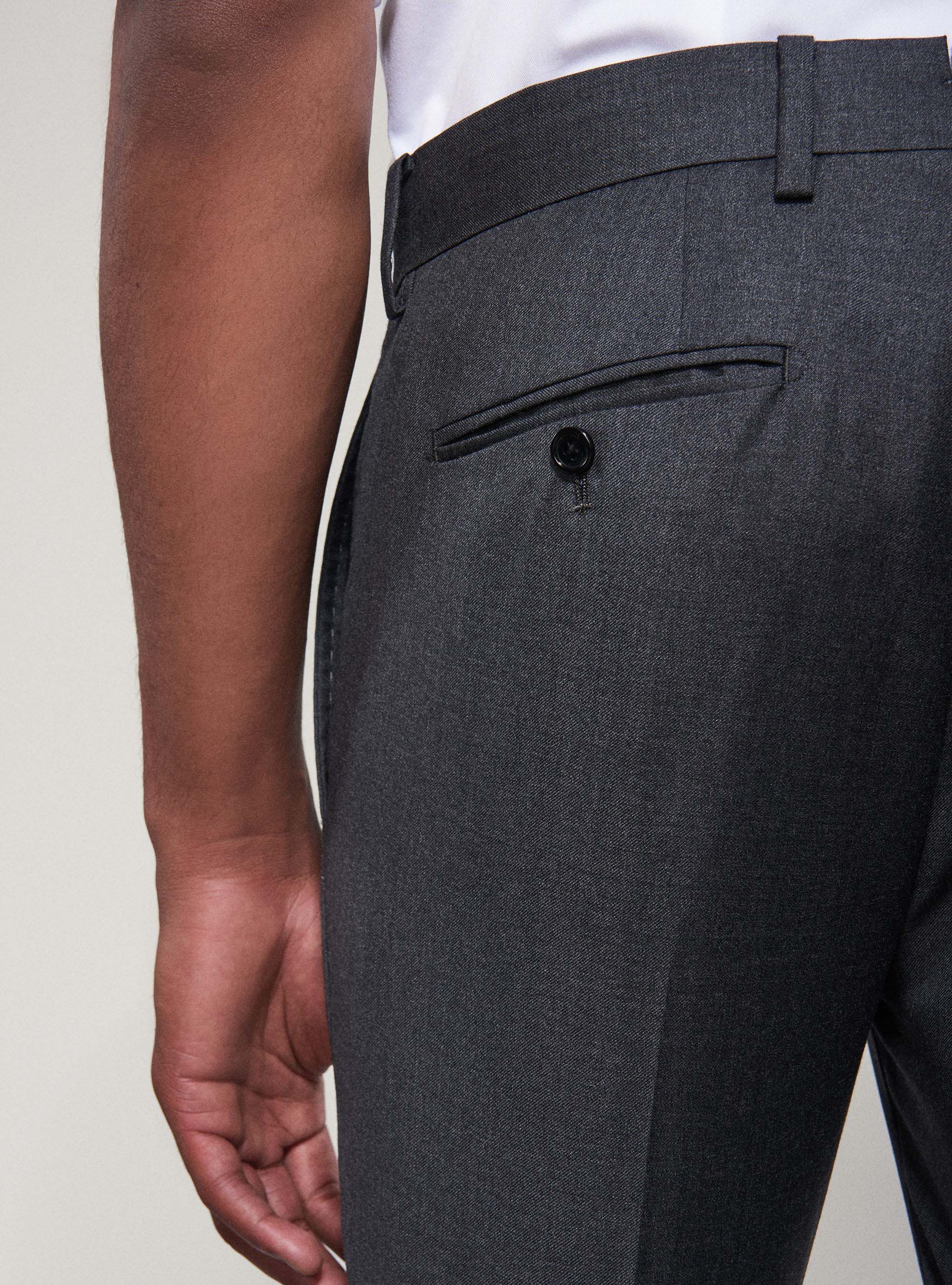 Fresh wool suit trousers, GREY