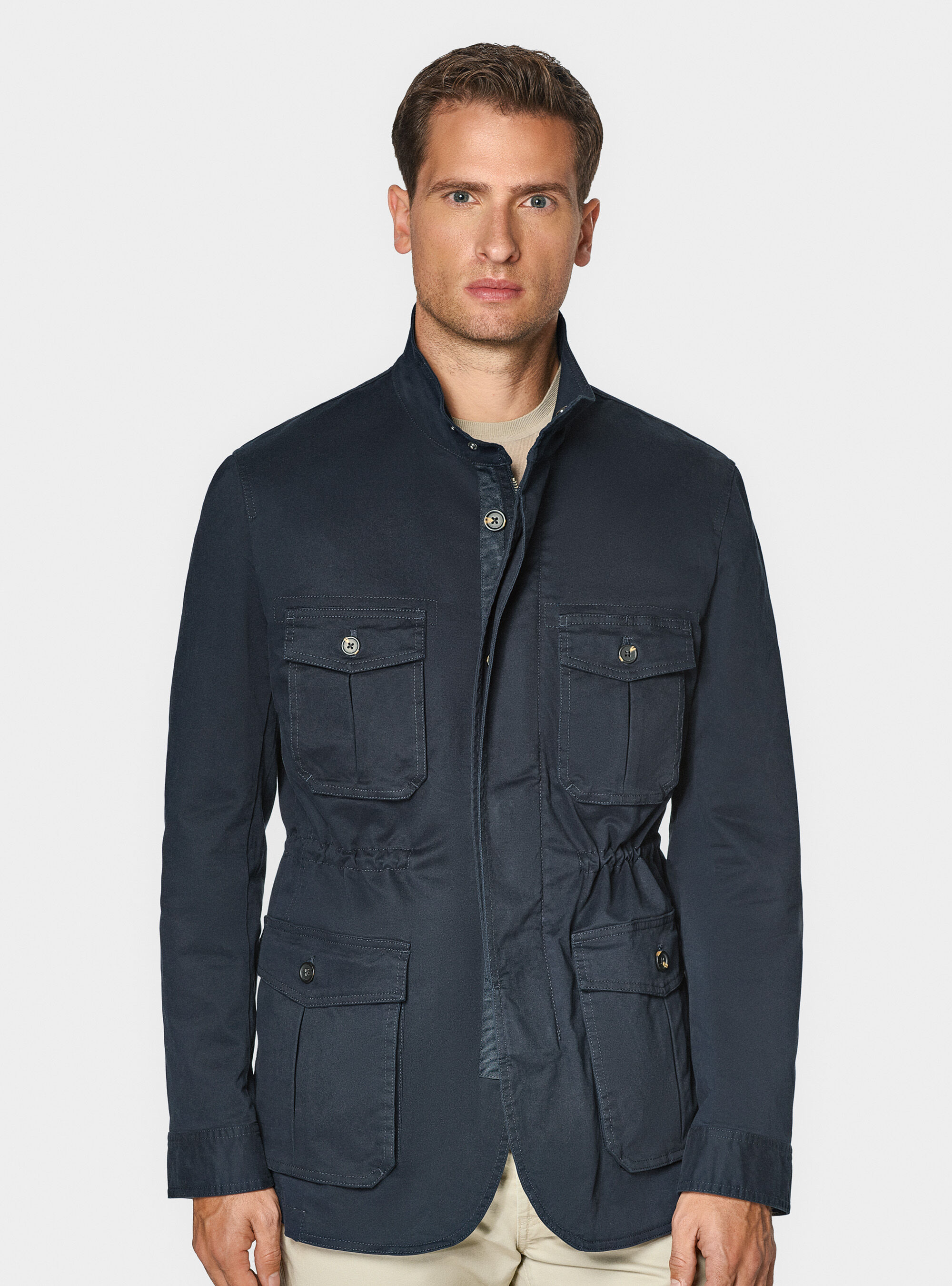 Field jacket in twill stretch