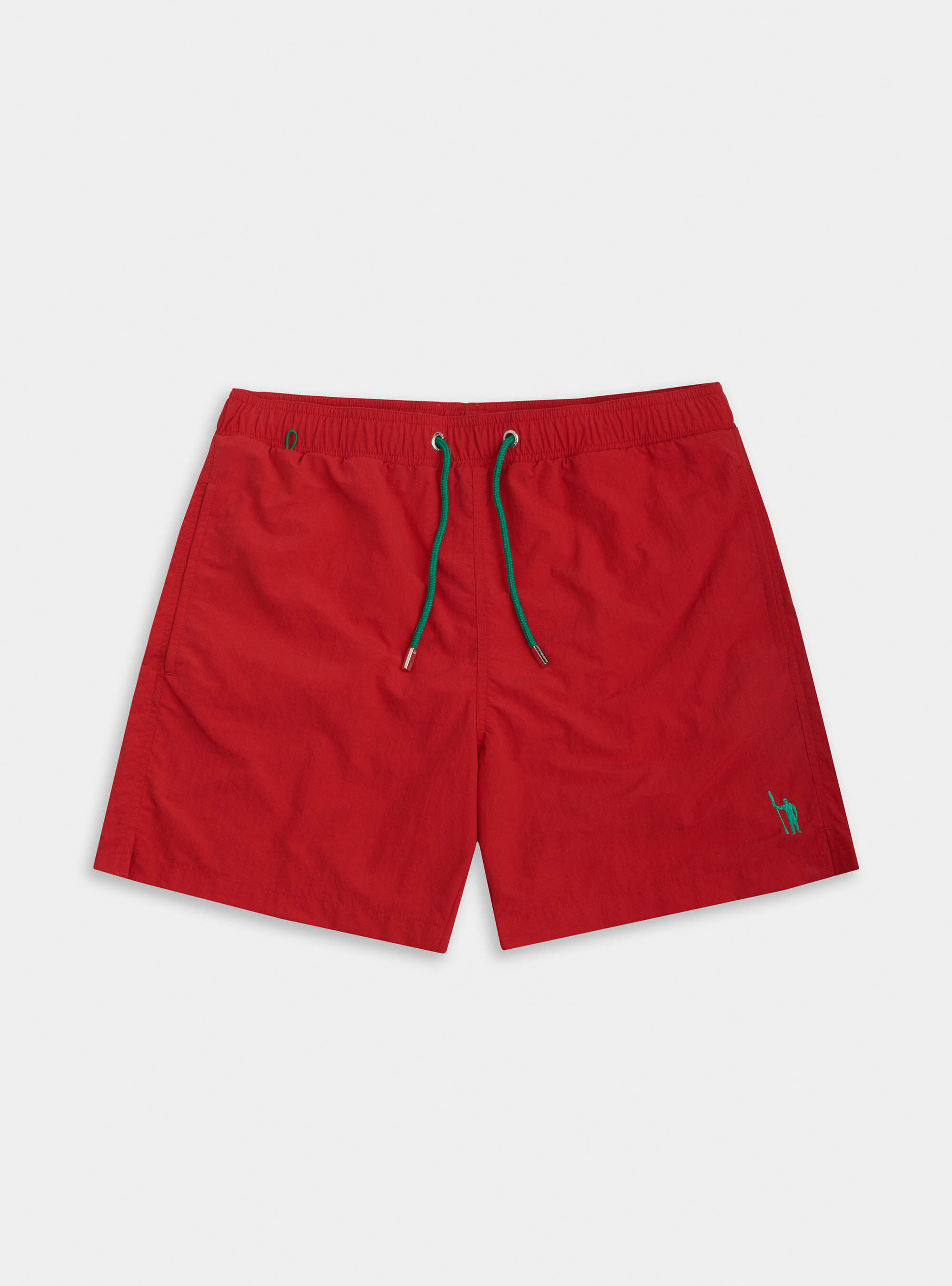 Basic swimwear with embroidery, RED