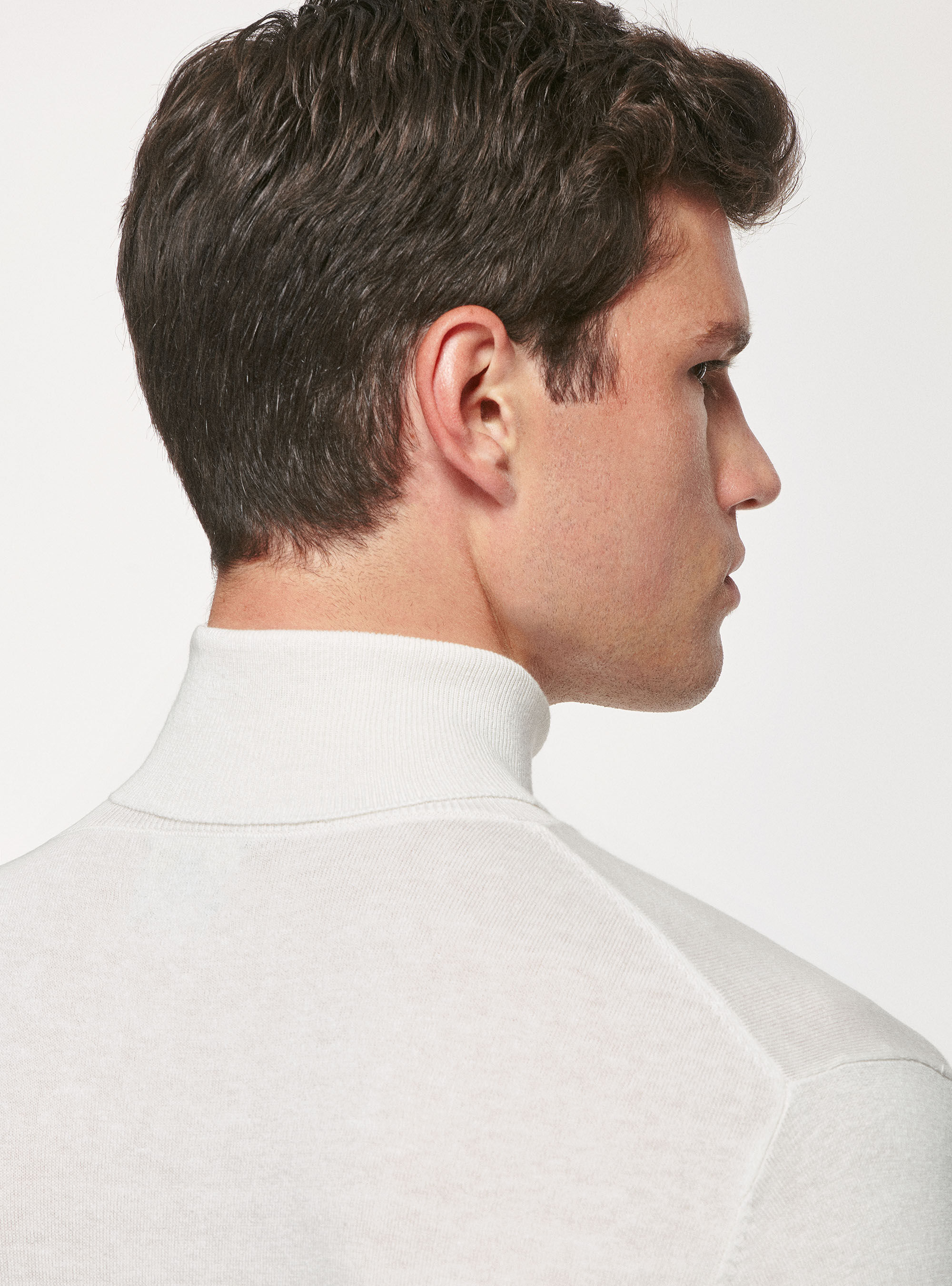 Silk cotton turtleneck