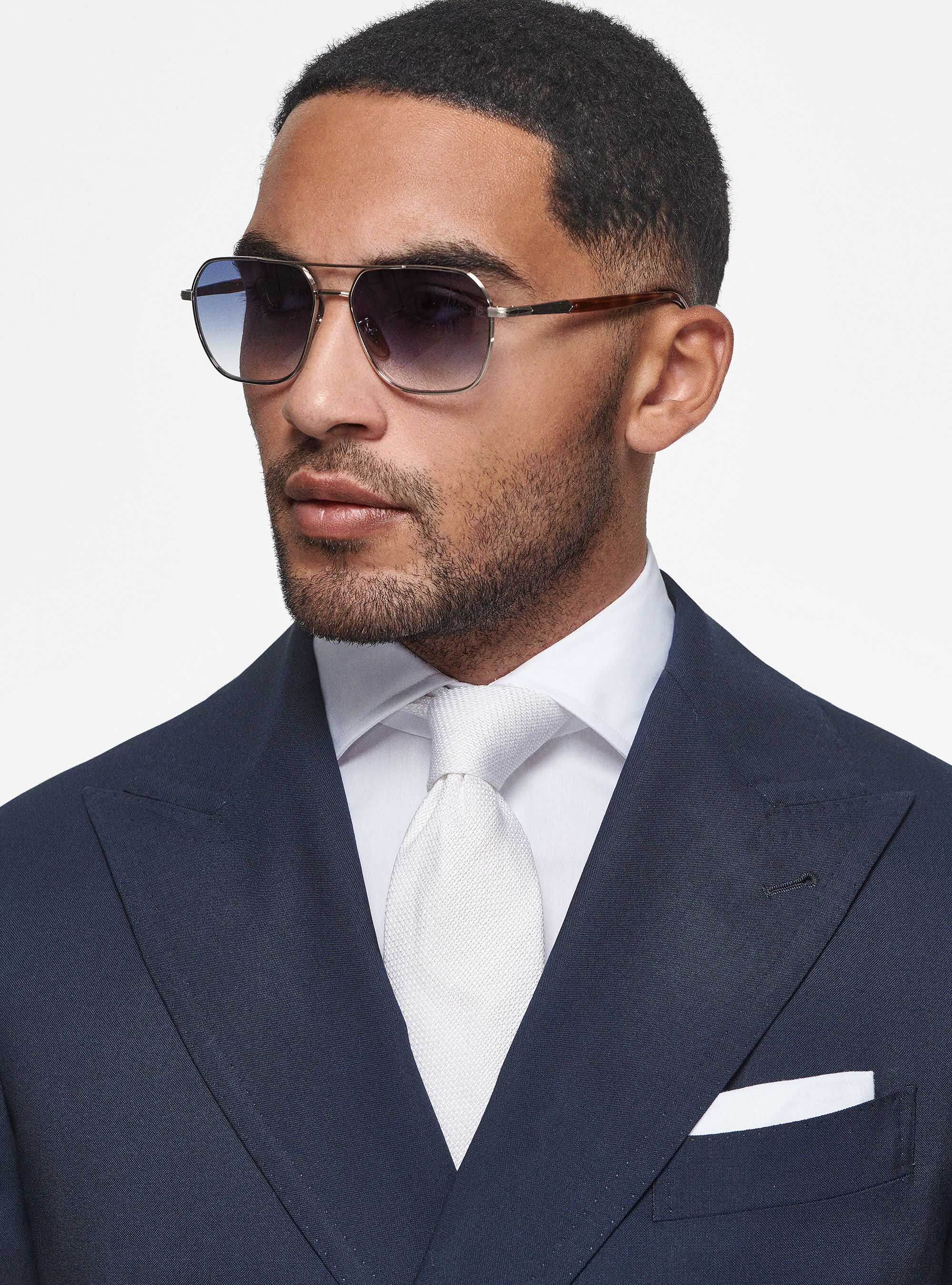 Giacca doppiopetto in pura lana, NAVY