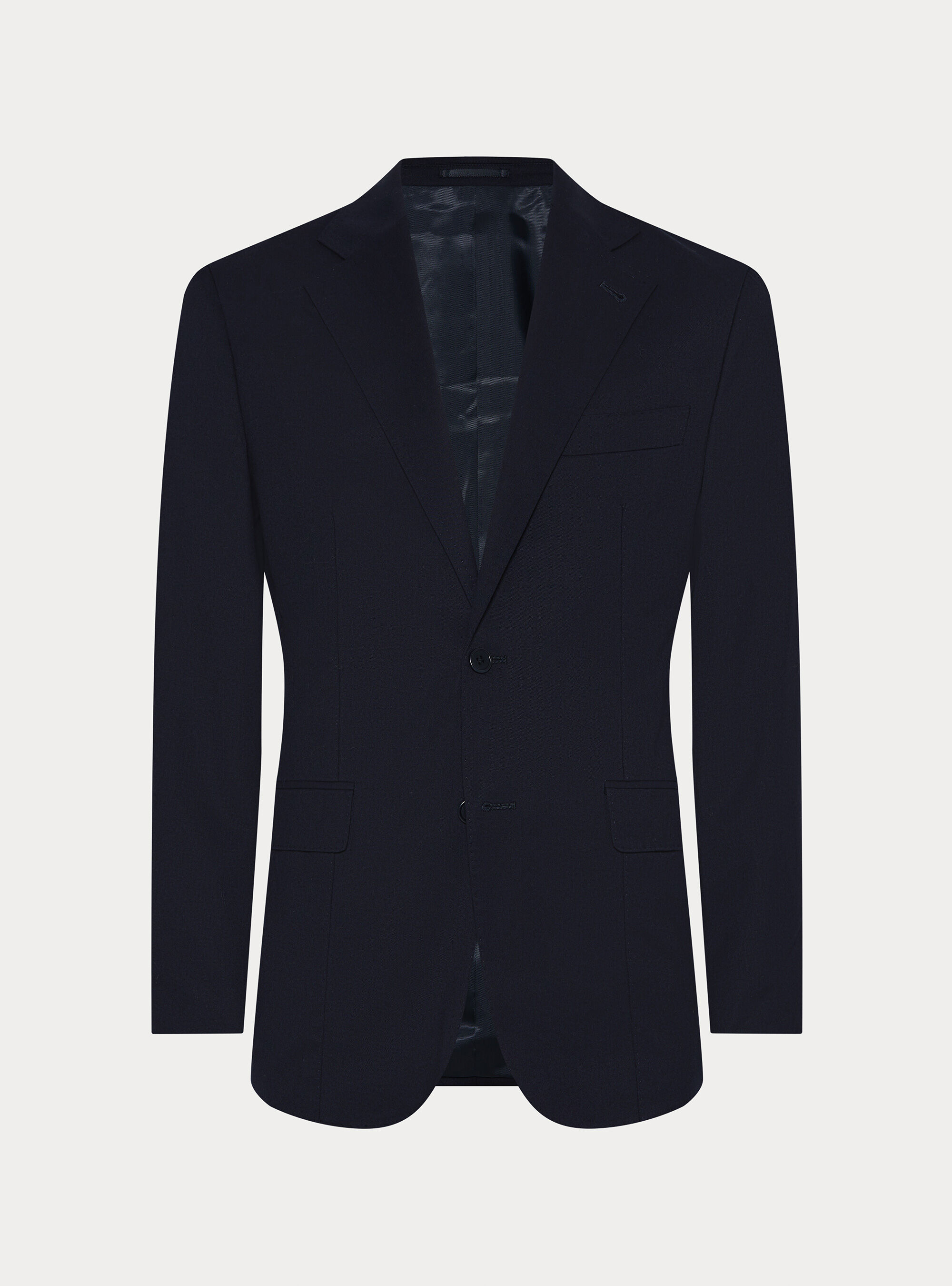 Wool flannel suit blazer, NAVY BLUE