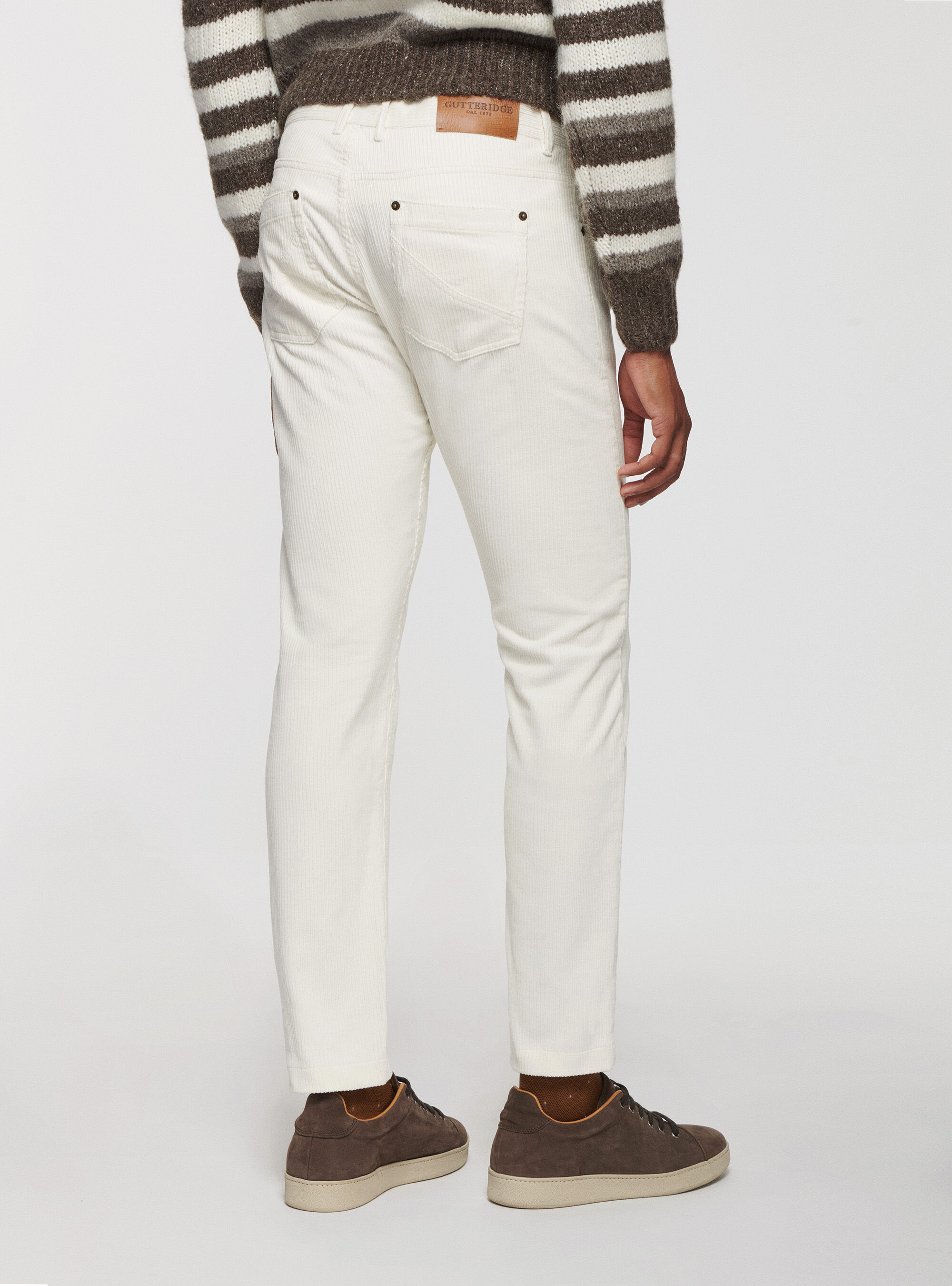 Pantalon velours cheap blanc