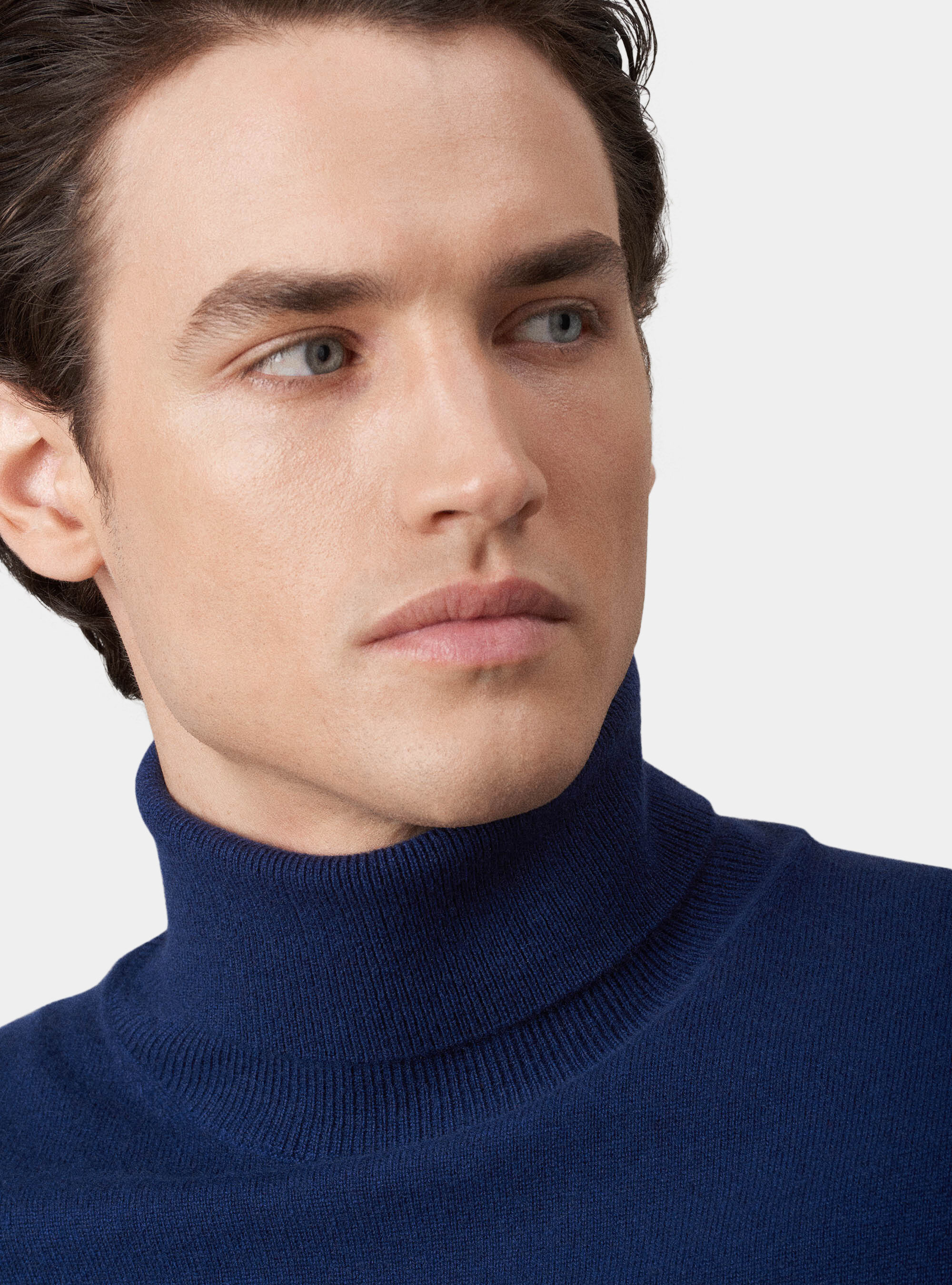 High neck sweater 100% cashmere, BASALT