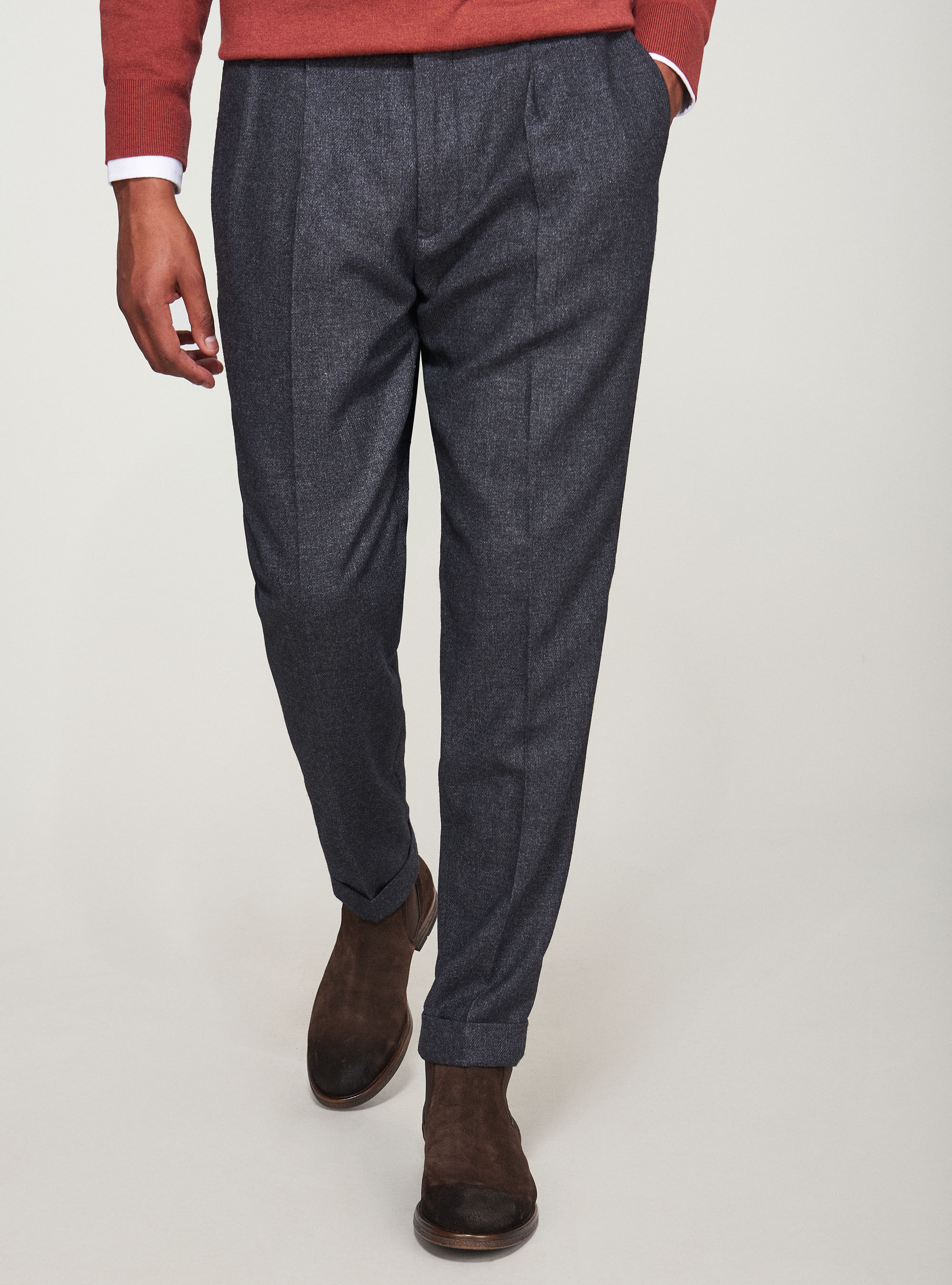 Pantaloni in flanella top uomo