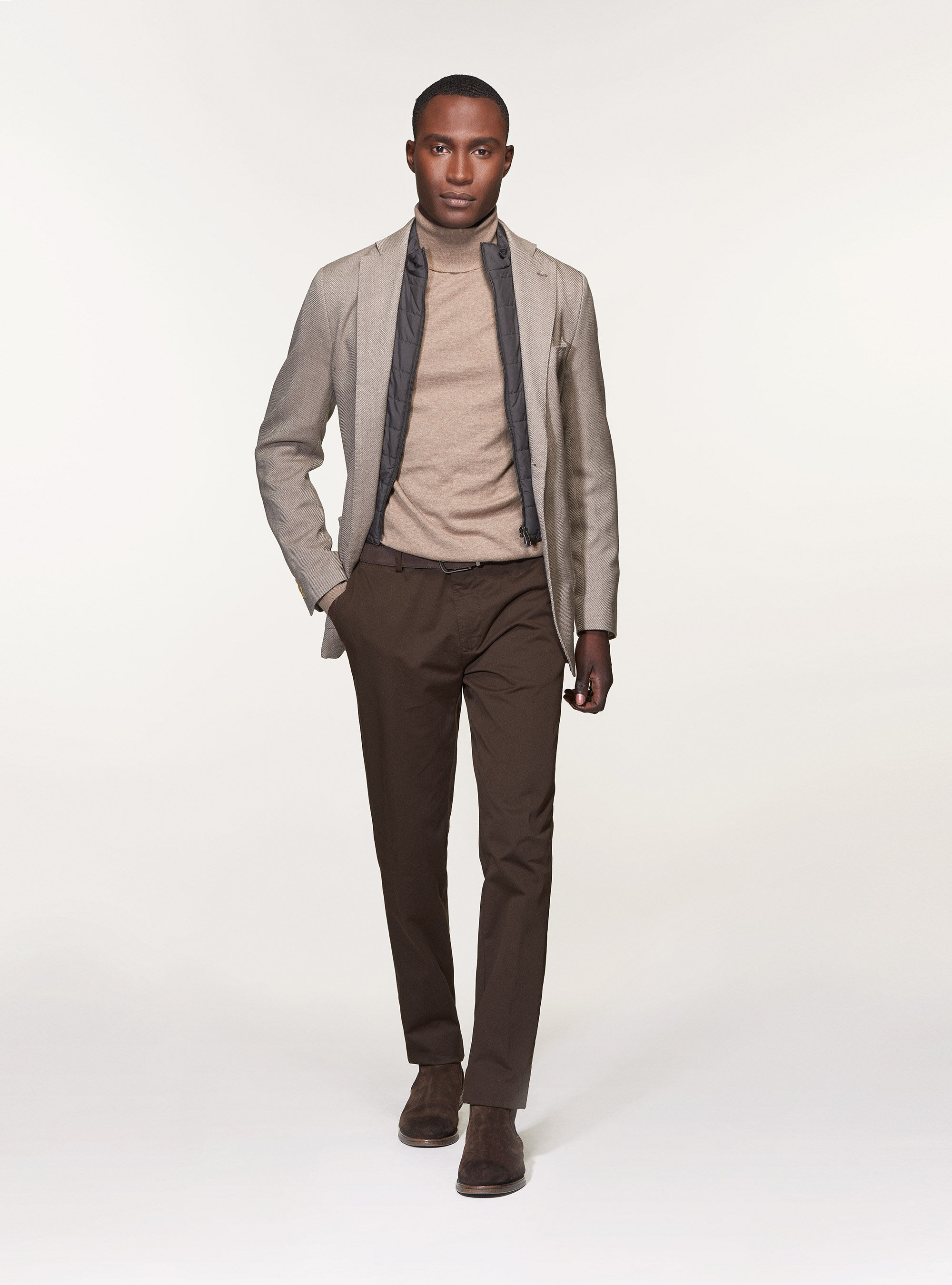 Wool twill blazer with vest GutteridgeEU Men s Special Prices