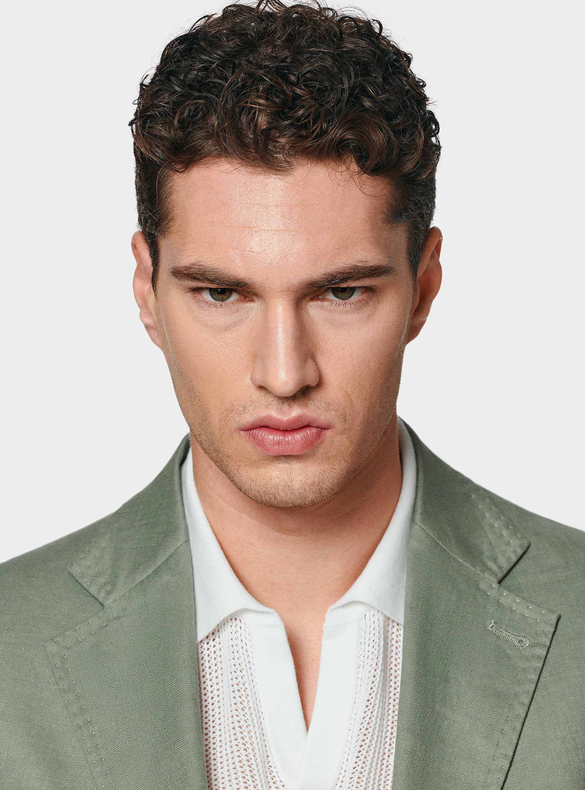 Giacca abito in puro lino, SALVIA 0602C