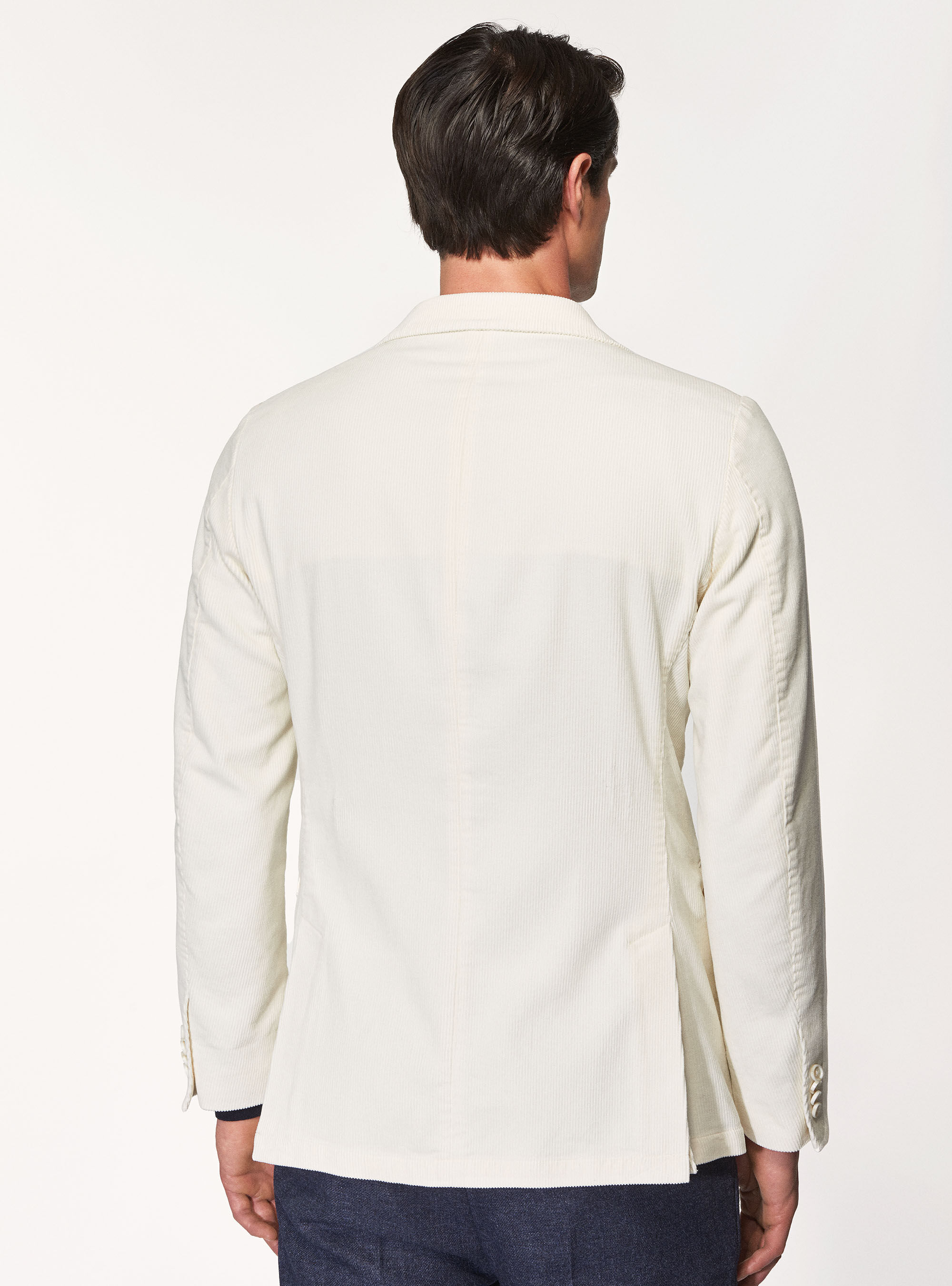 Cotton corduroy blazer, OFF-WHITE