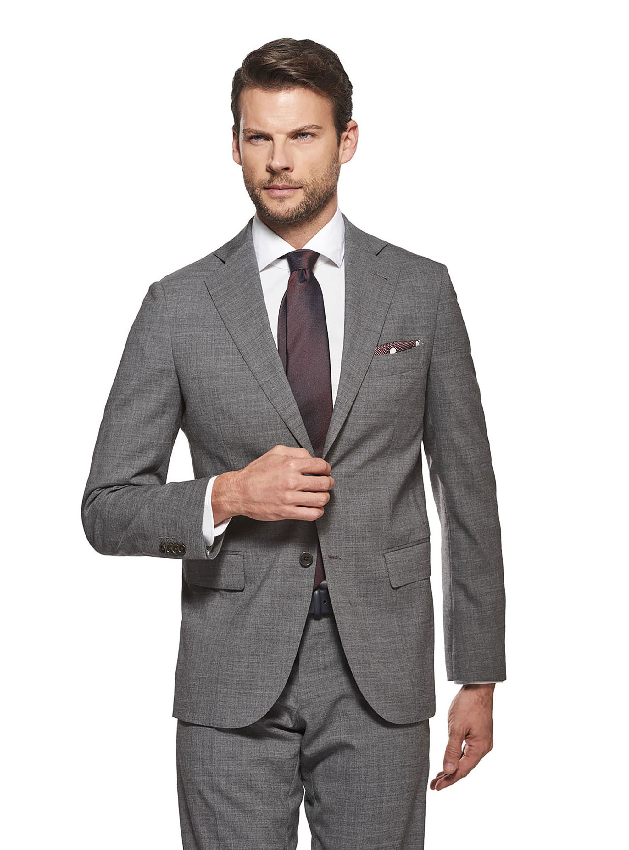 Grey wool 2025 suit jacket