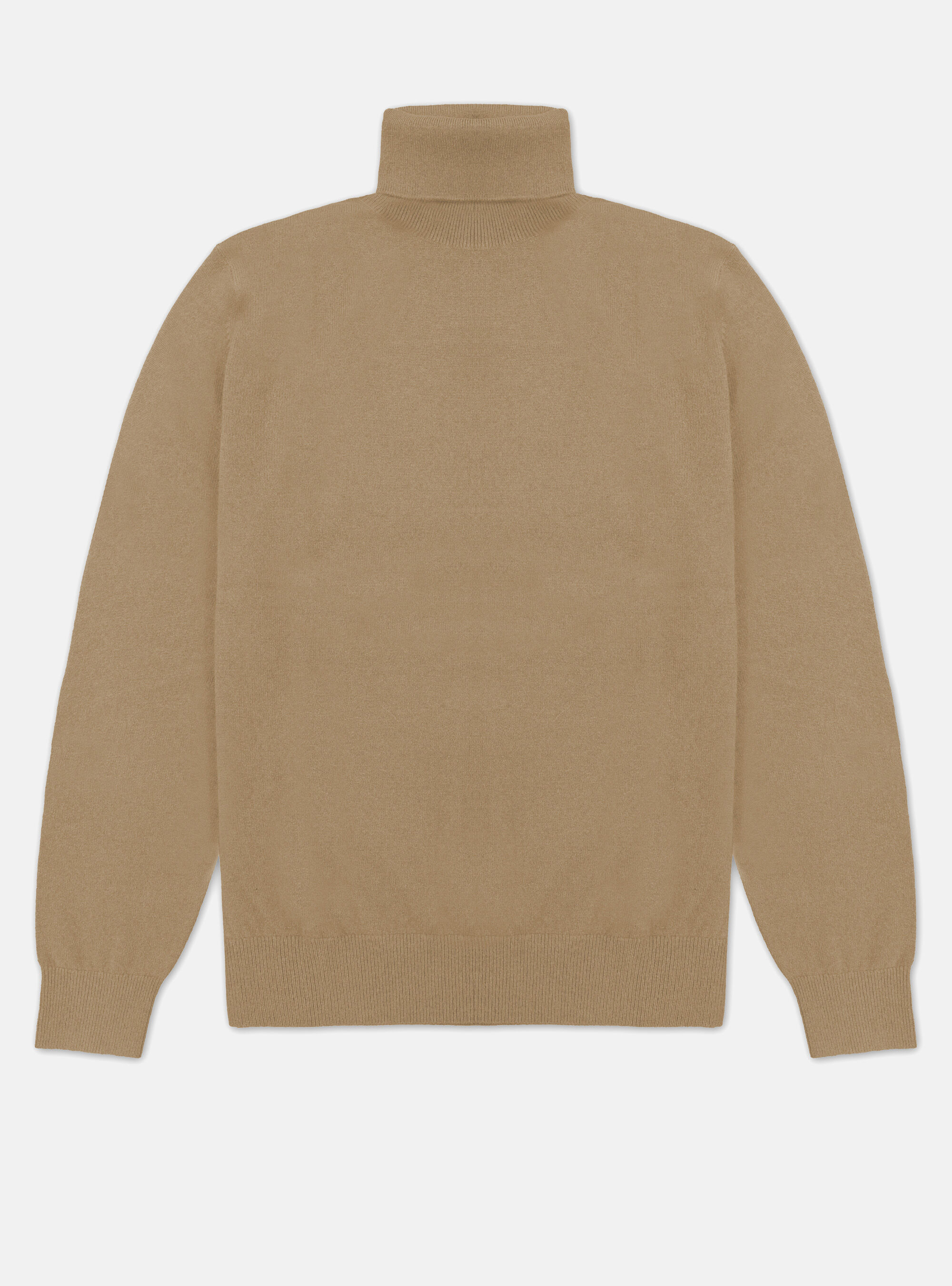 100% High neck sweater, SAND