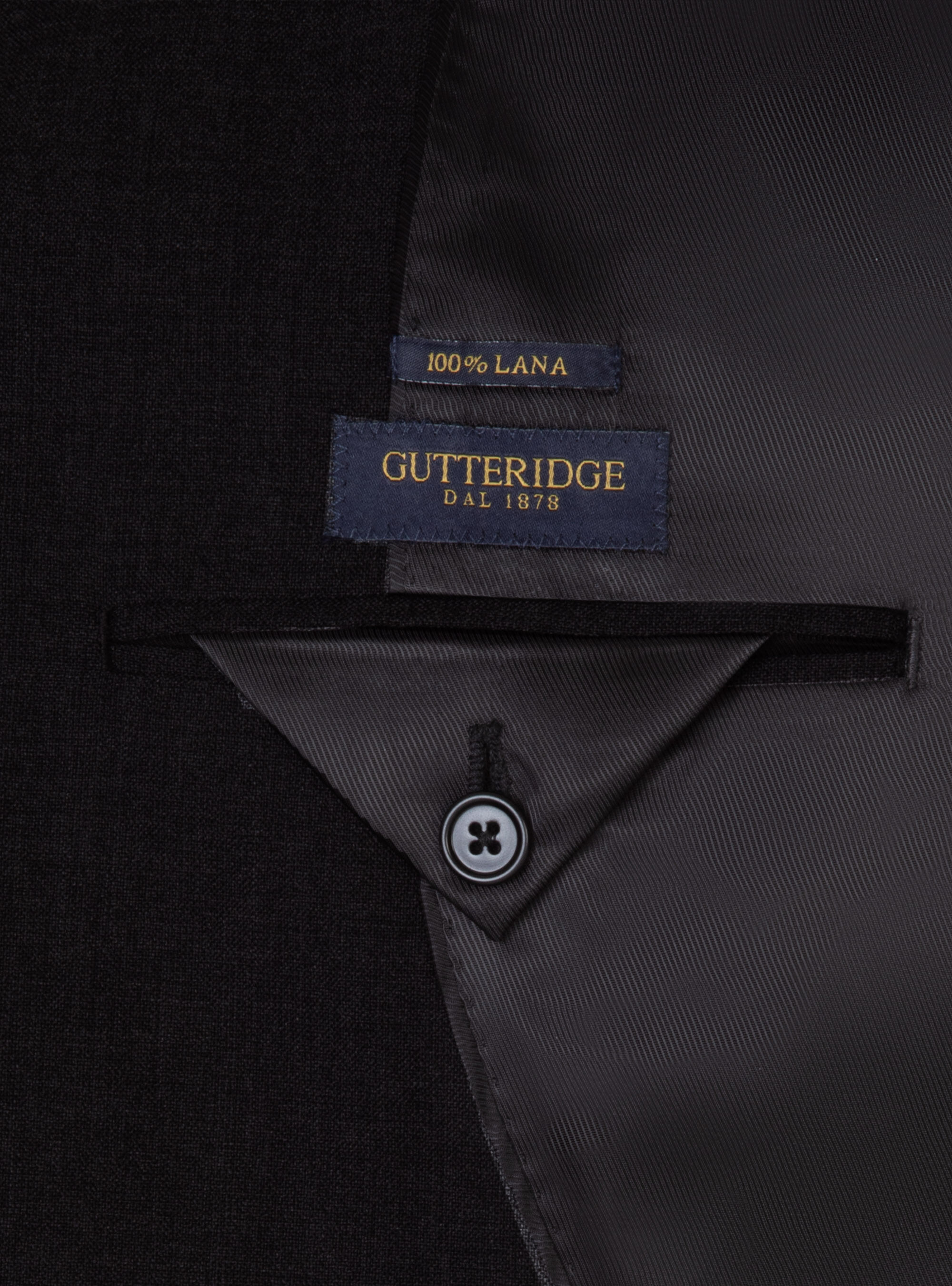 Giacca per abito in pura lana tessuto Vitale Barberis Canonico, NERO