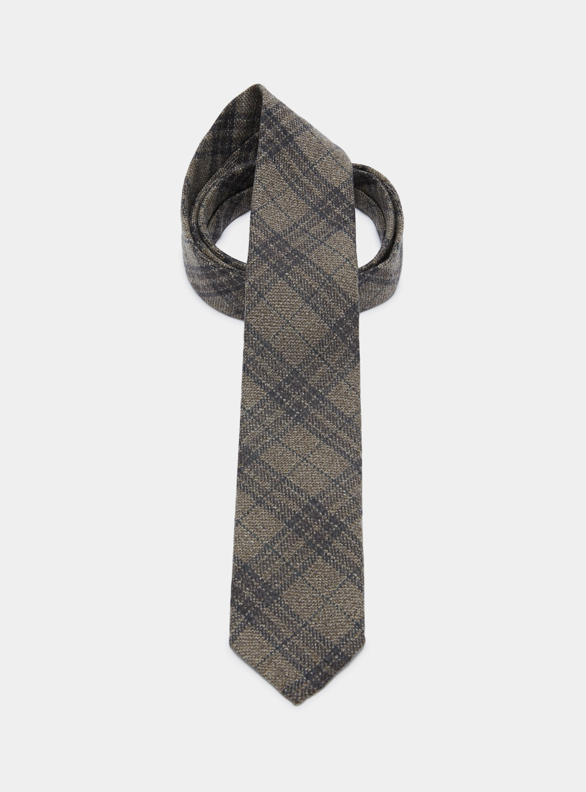 Patterned wool tie