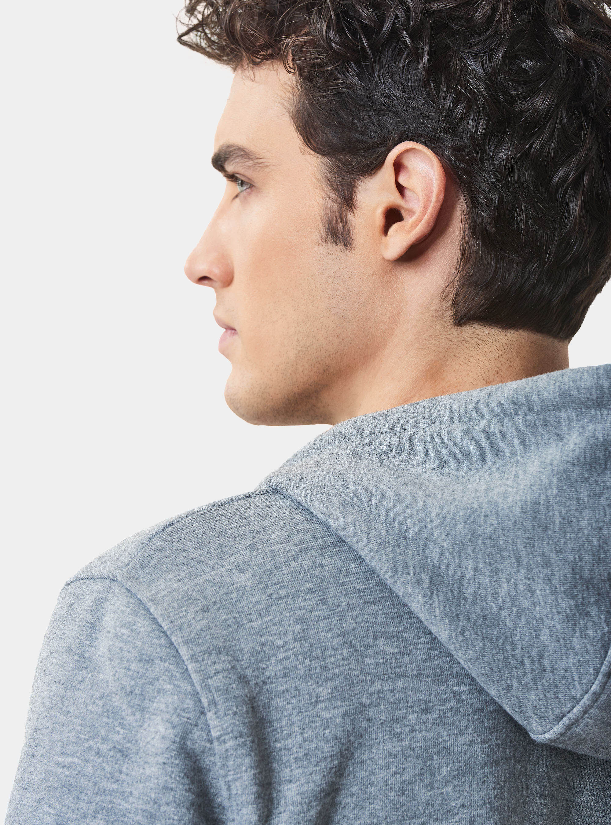 Chaqueta de sudadera con capucha y bolsillos, GRIS MARENGO