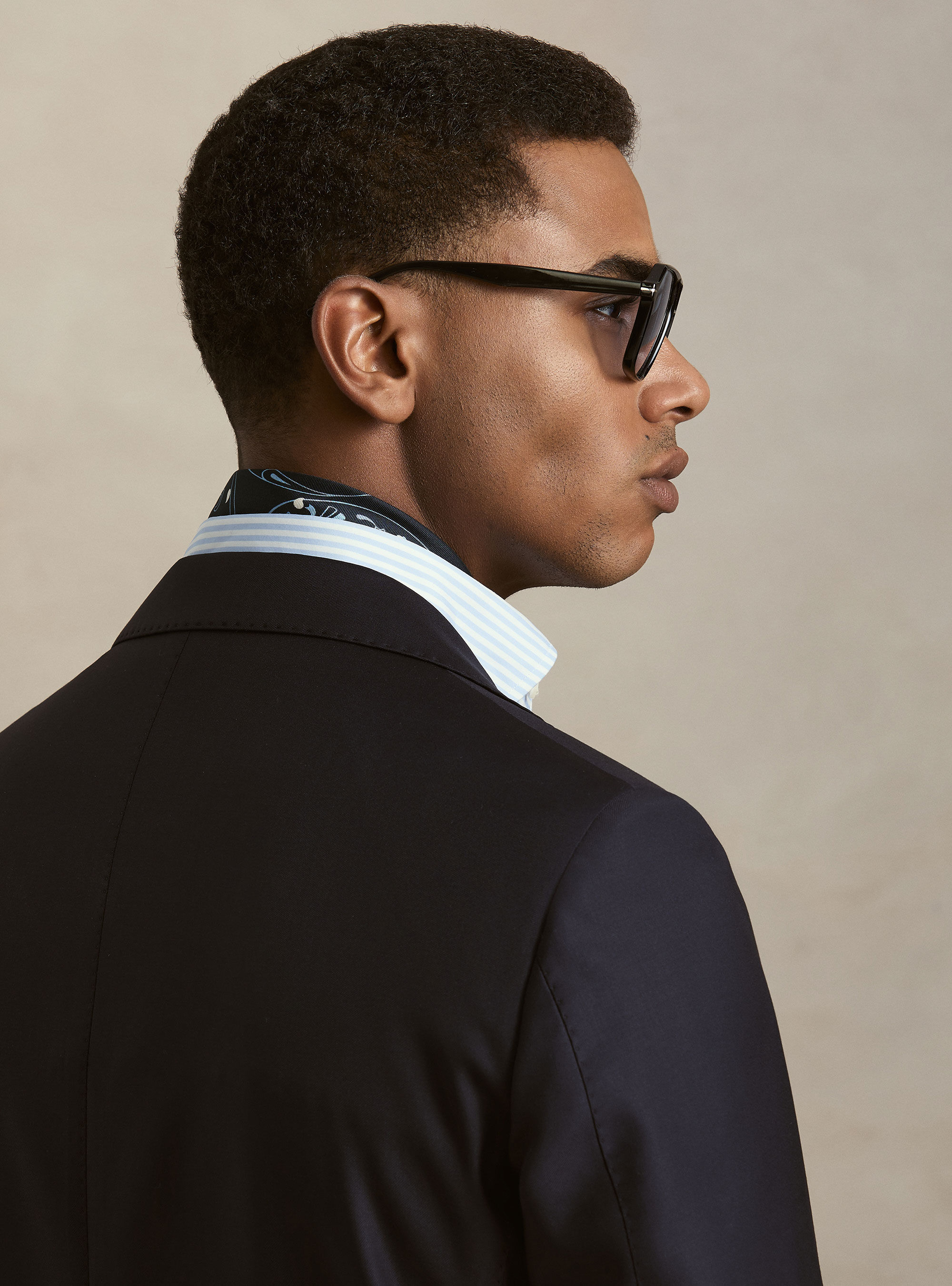 Pure wool suit jacket by Vitale Barberis Canonico, NAVY BLUE