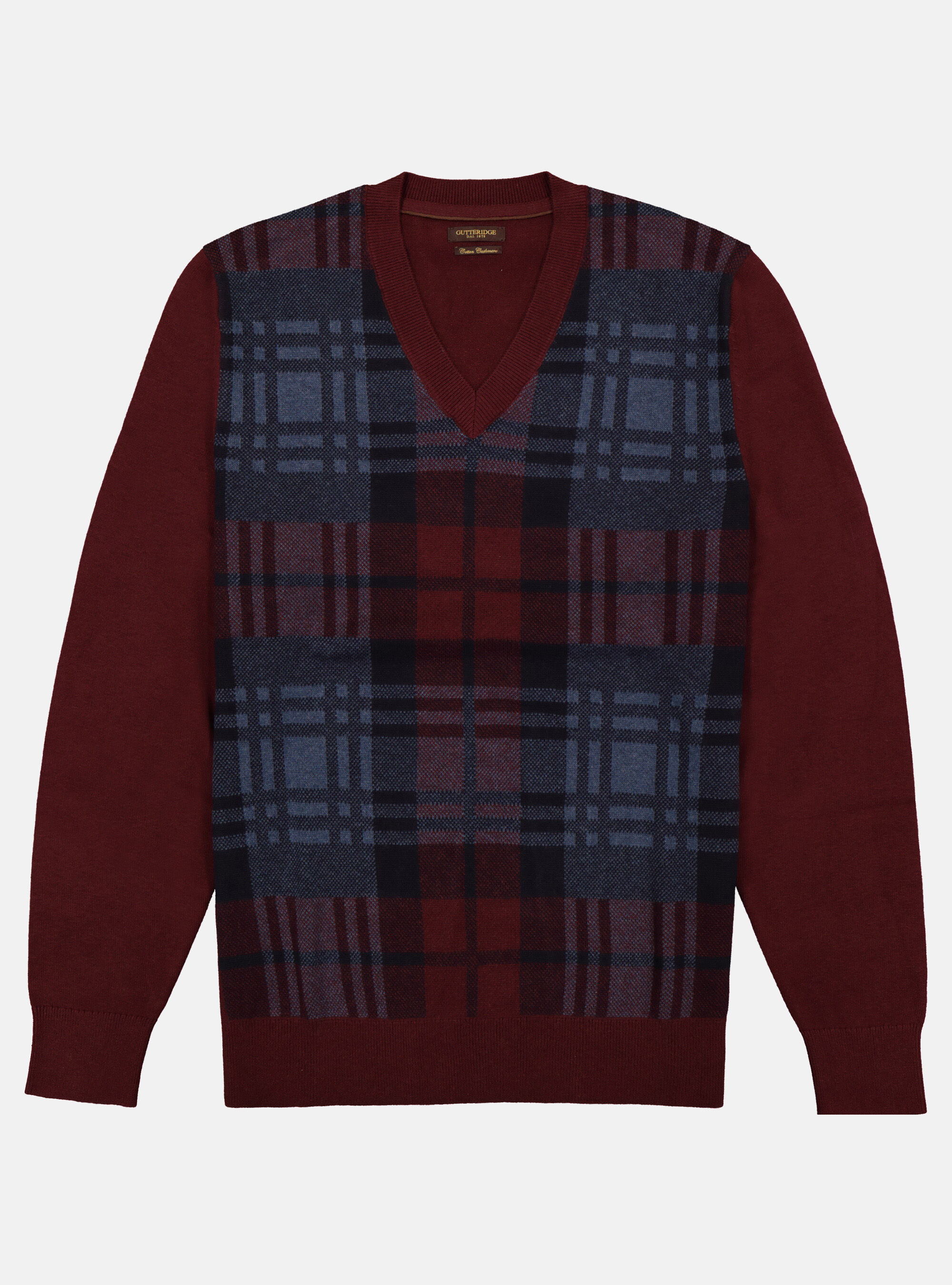cotton cashmere v neck sweater