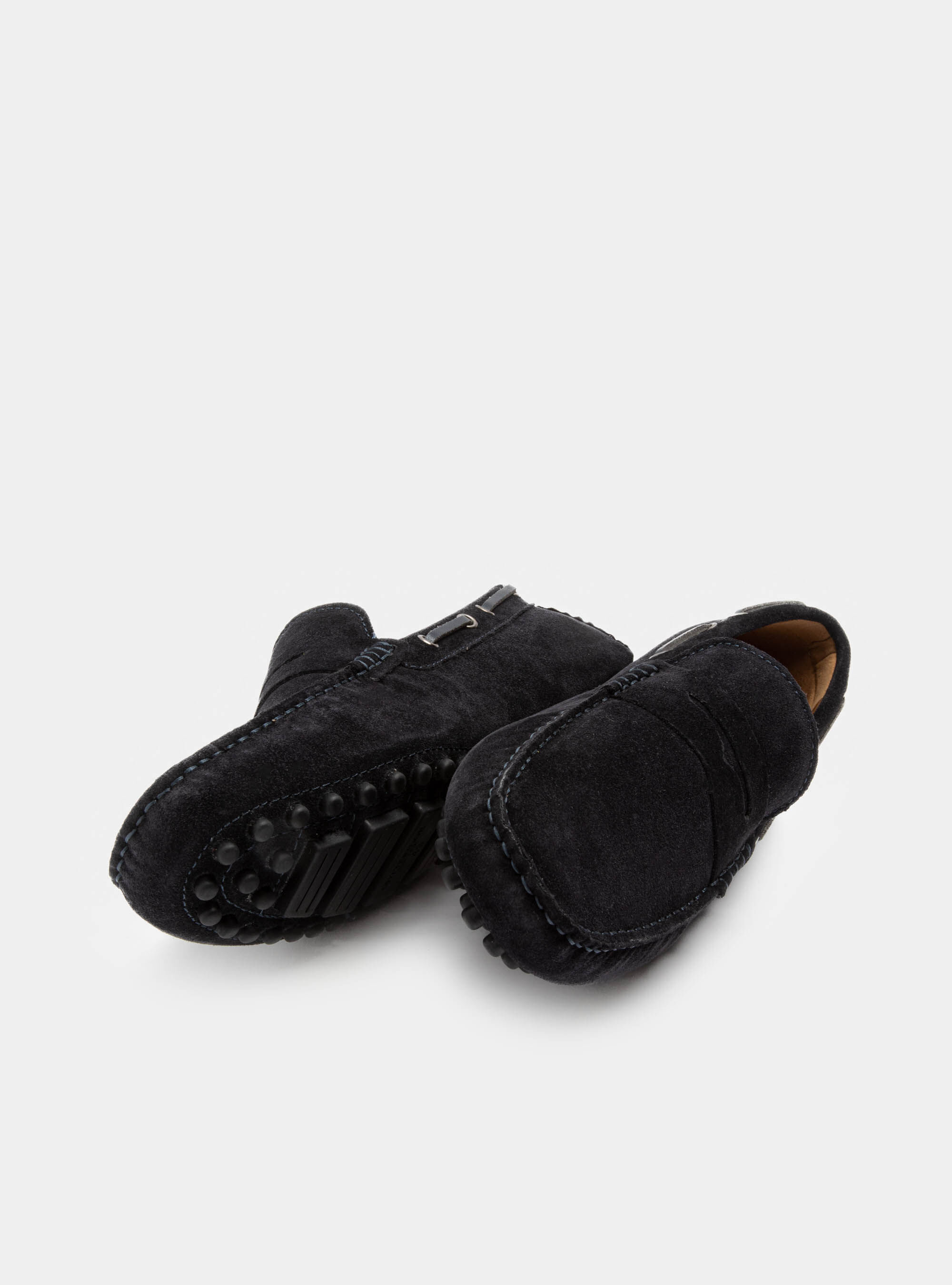 Suede loafers, NAVY BLUE