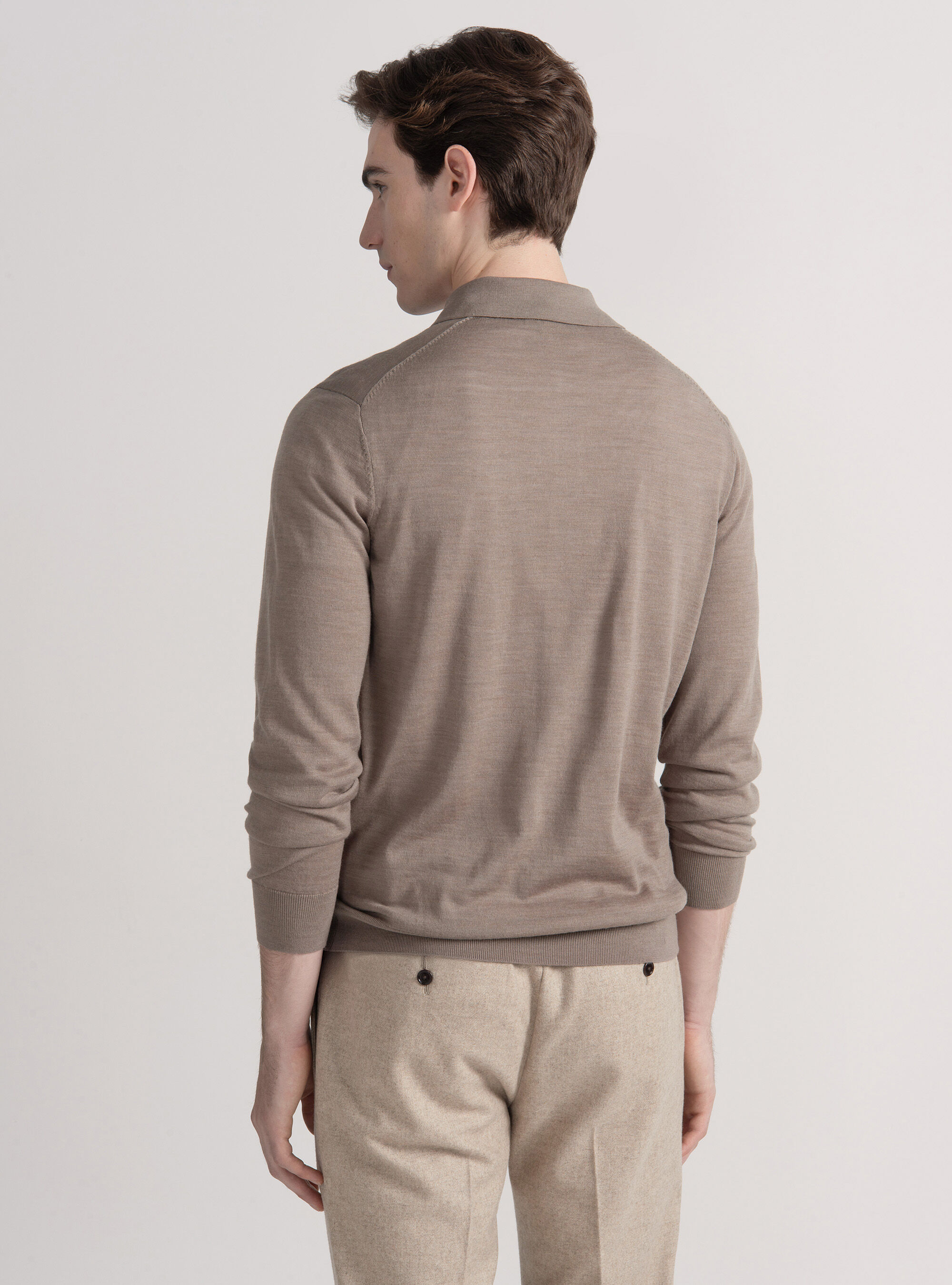 Polo de lana merina extrafina, BARRO