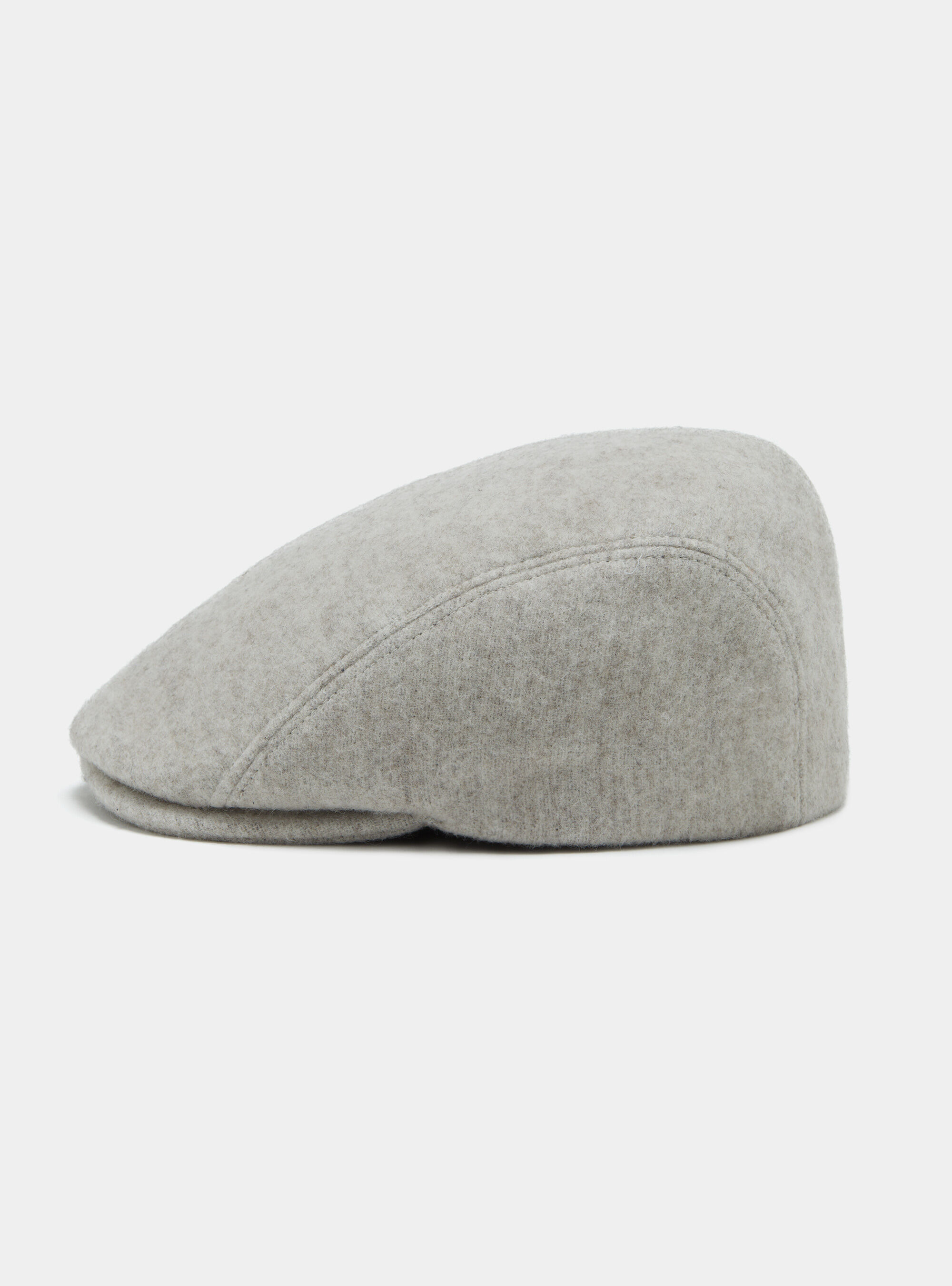 Pure wool and cashmere flat cap