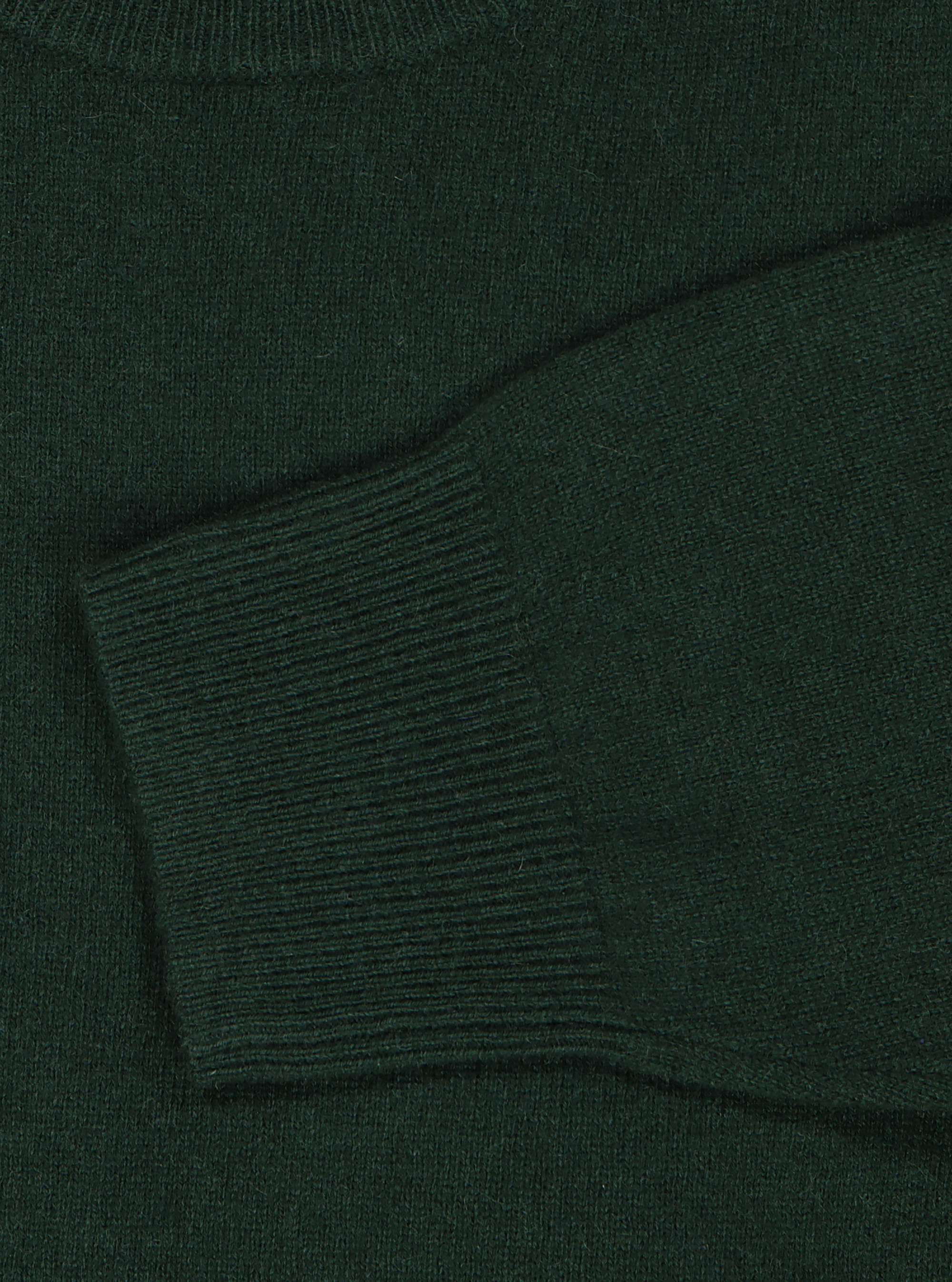 100% cashmere round neck sweater, GREEN