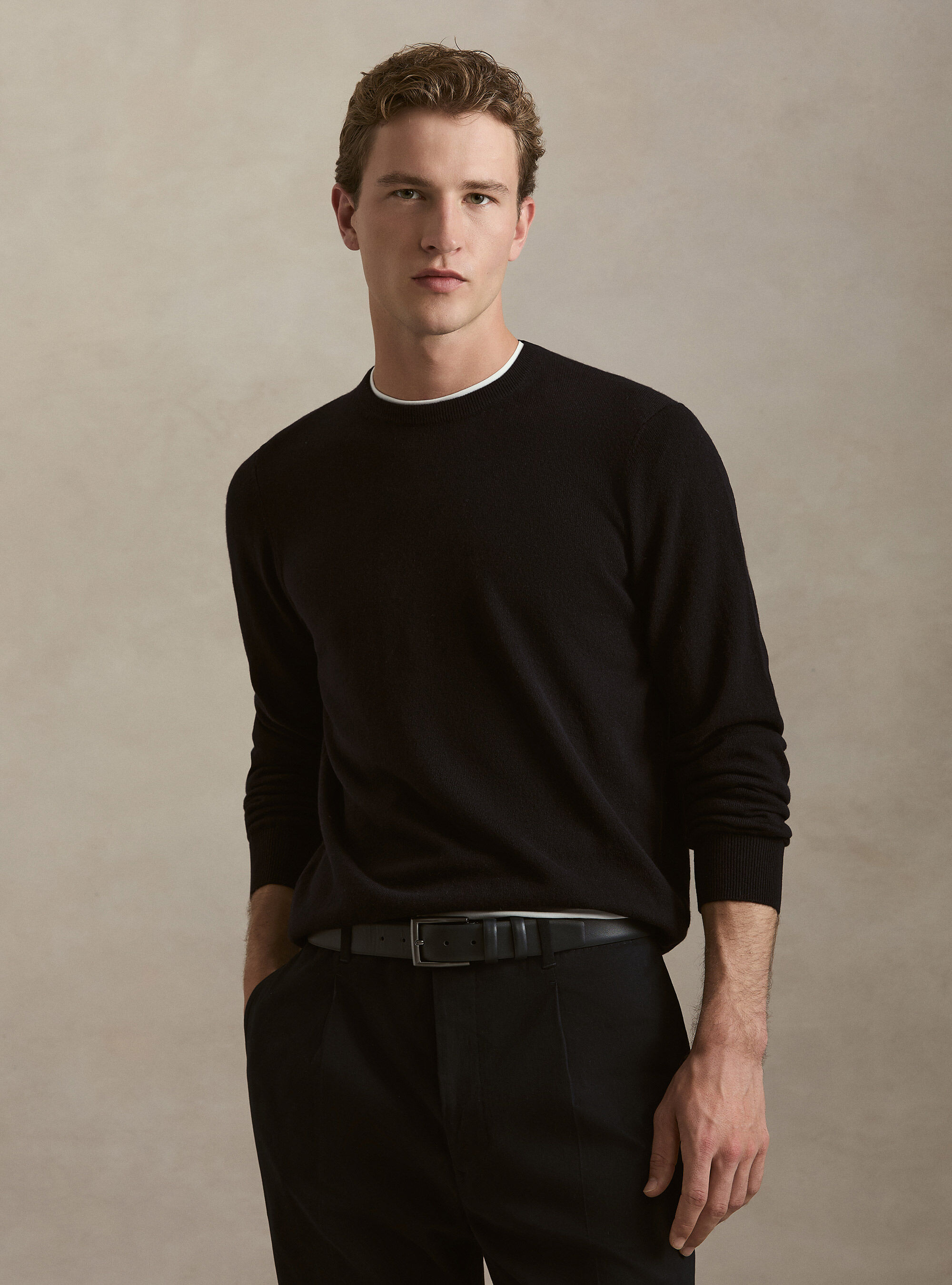 Maglia girocollo in 100% cashmere