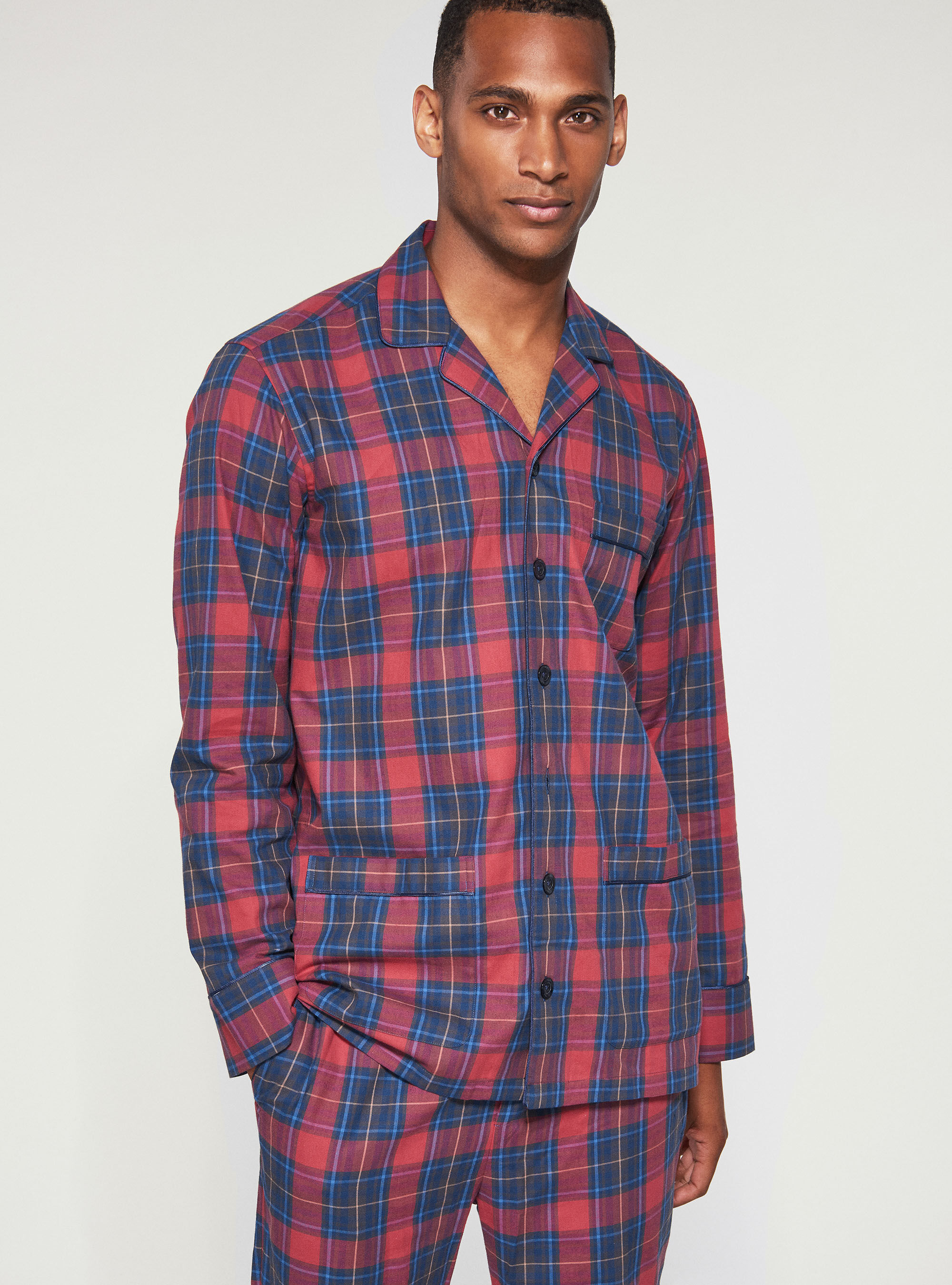 Tartan brushed cotton pyjamas sales