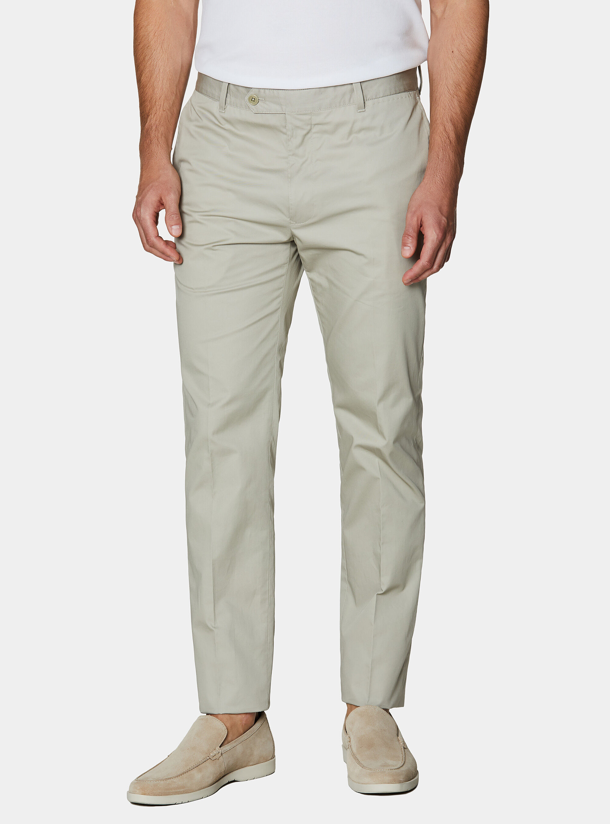 Lightweight twill slim fit chino trousers